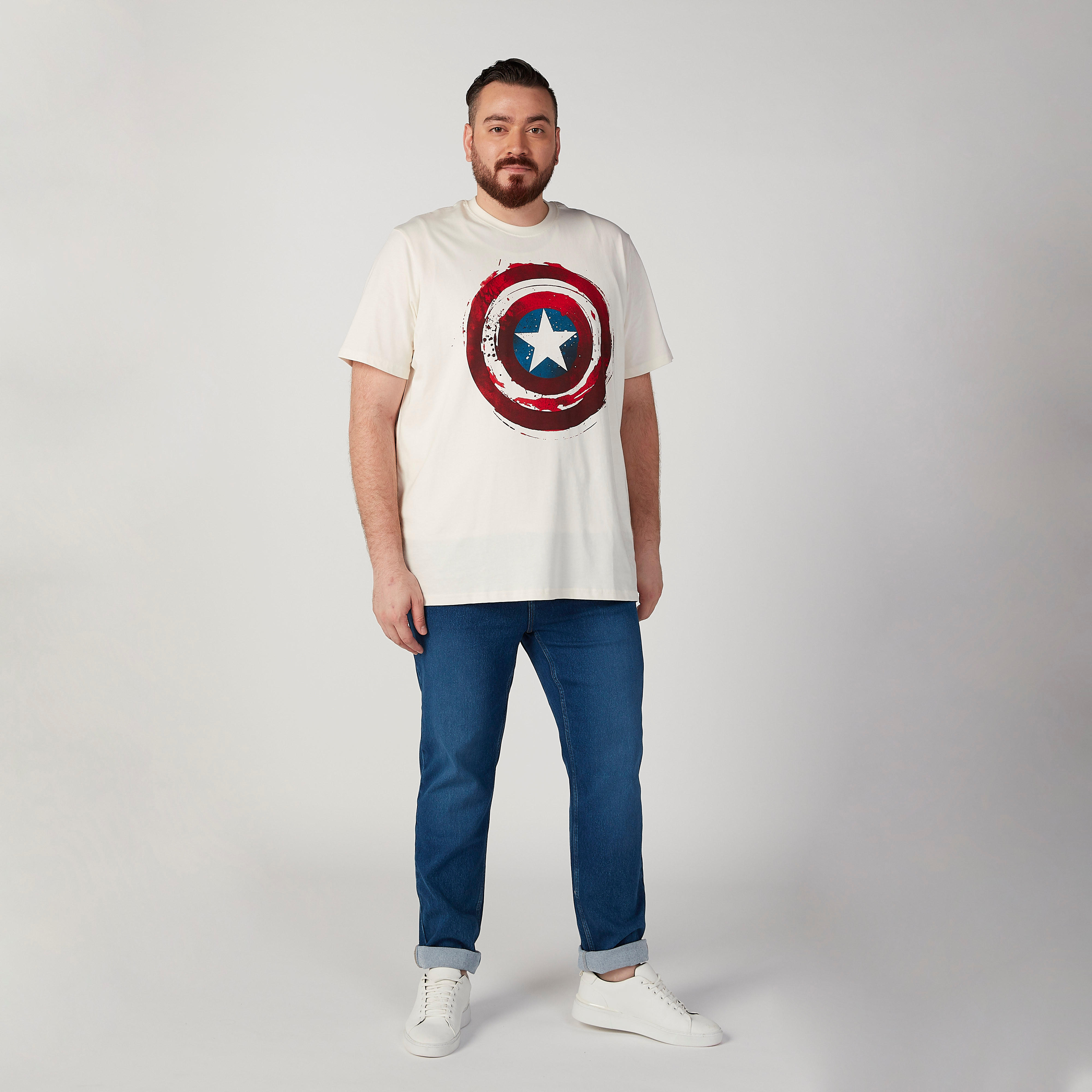 Sustainable Slim Fit Captain America Printed T-shirt with Crew Neck-men-clothing-tshirtsandpolos-tshirts-image-2