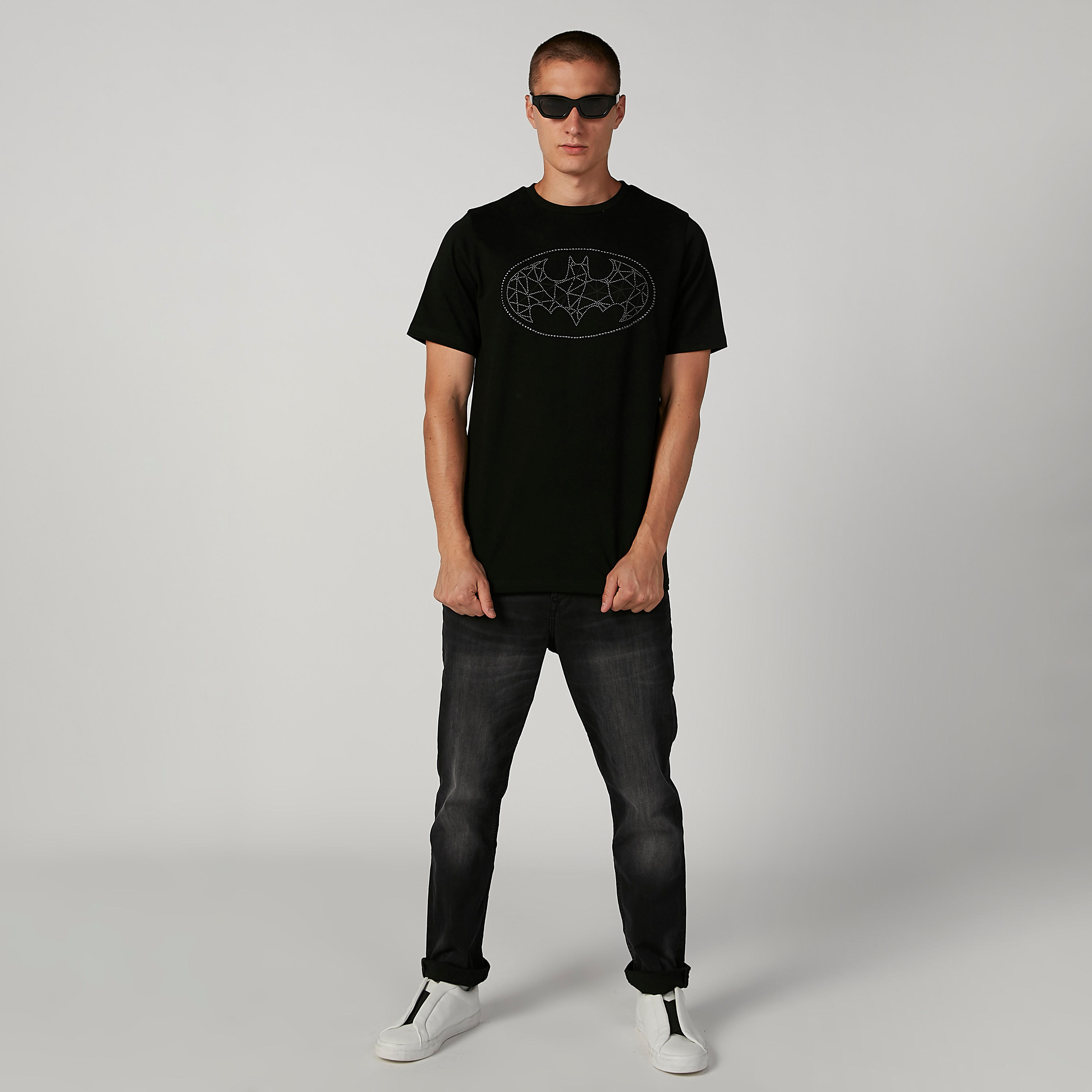 تيشيرت مزيّن بياقة ضيّقة وأكمام قصيرة وطبعات باتمان-men-clothing-tshirtsandpolos-tshirts-image-3