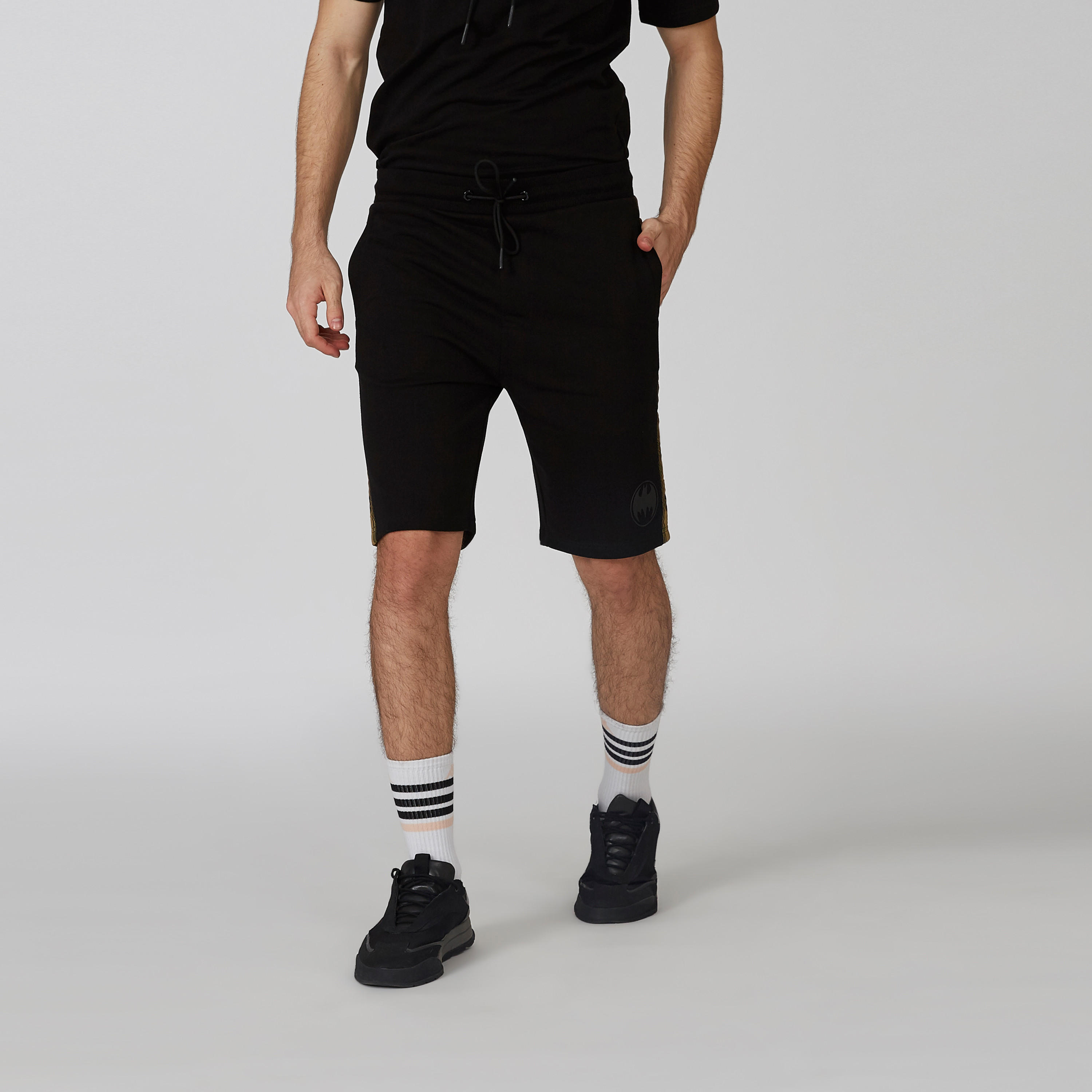 شورت بخصر مطّاطي وشريطة وطبعات باتمان-men-clothing-bottoms-shorts-image-2