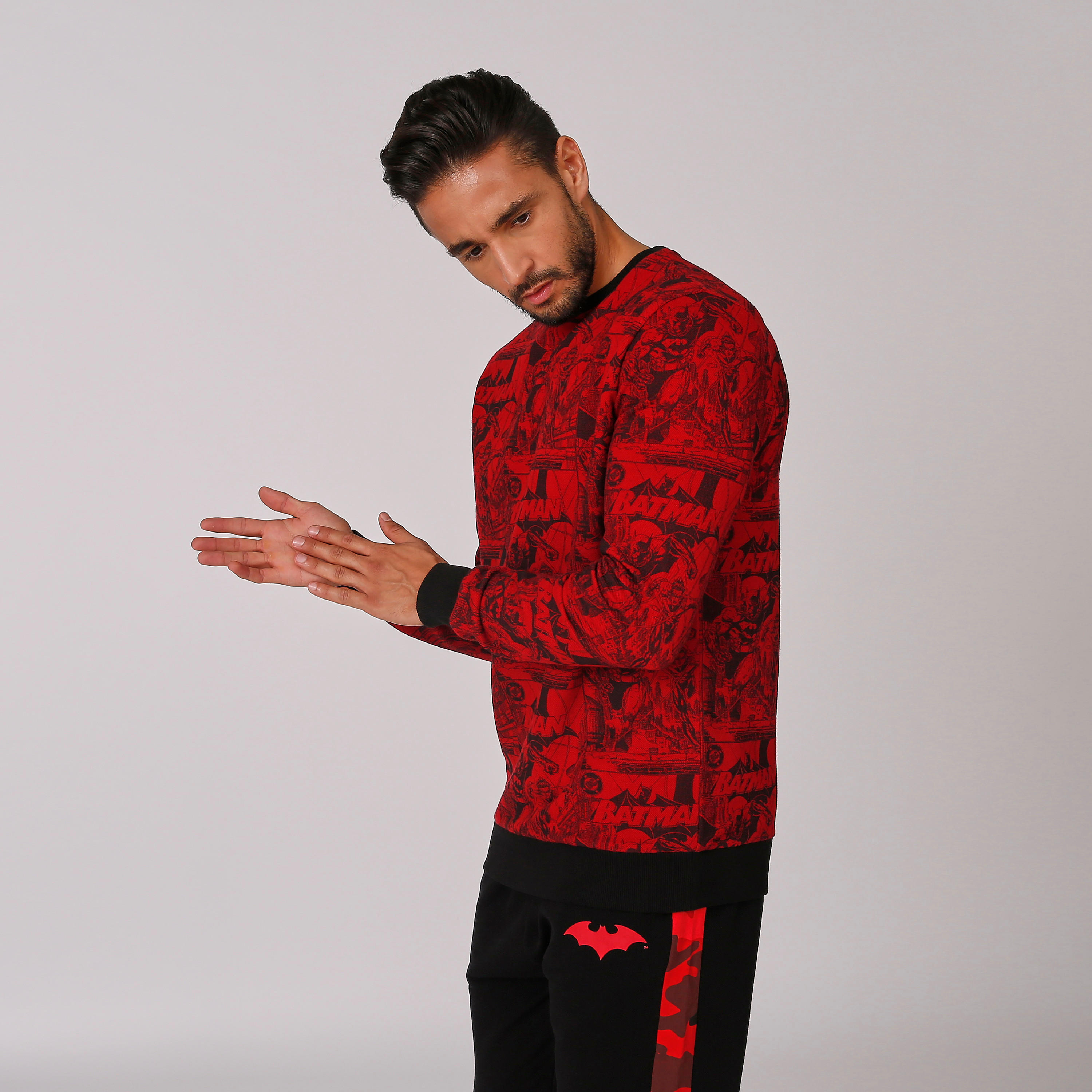 سويت شيرت بأكمام طويلة وطبعات باتمان-men-winterwear-hoodiesandsweatshirts-image-3
