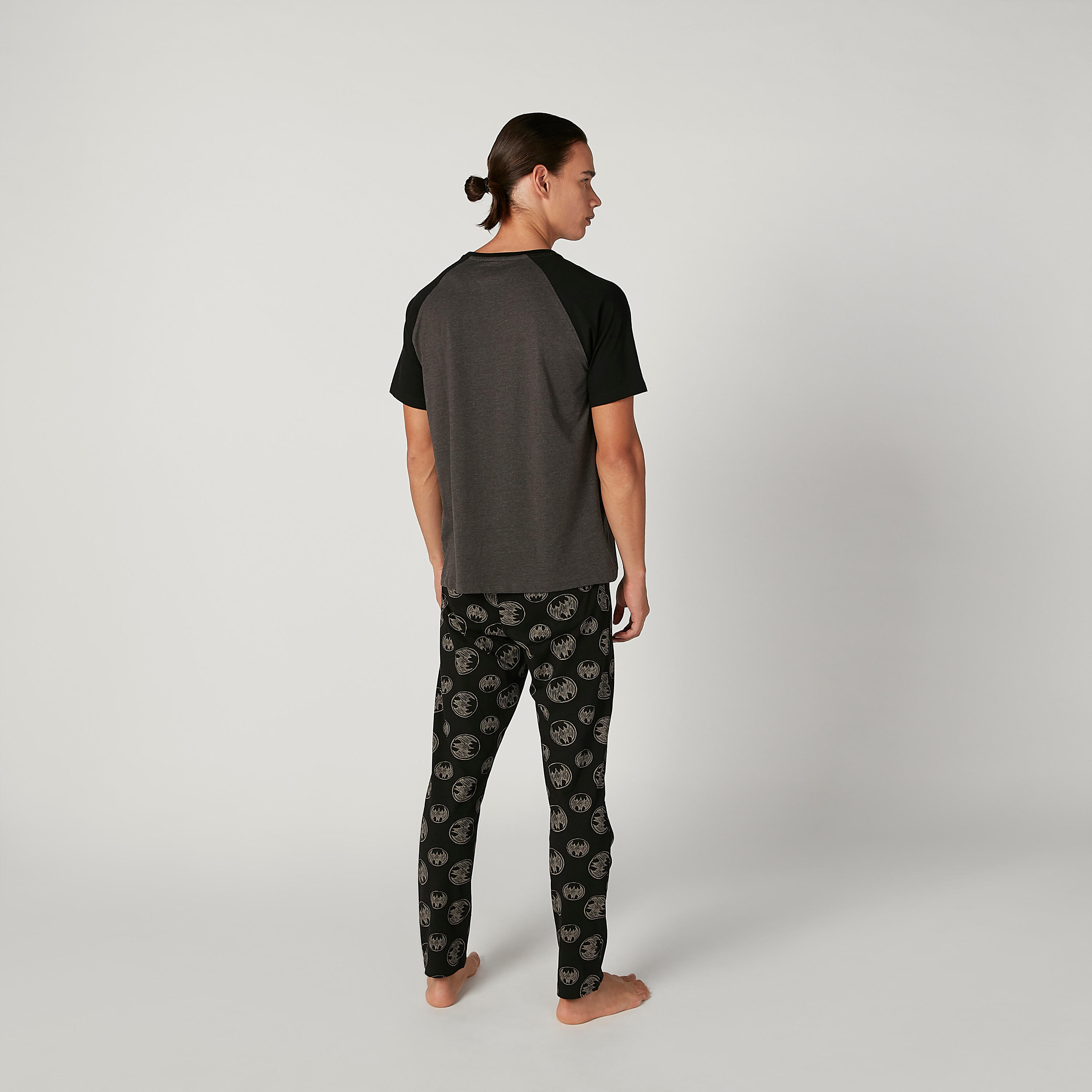 Sustainable Batman Printed T-shirt and Full Length Pyjama Set-men-clothing-nightwear-sets-image-2