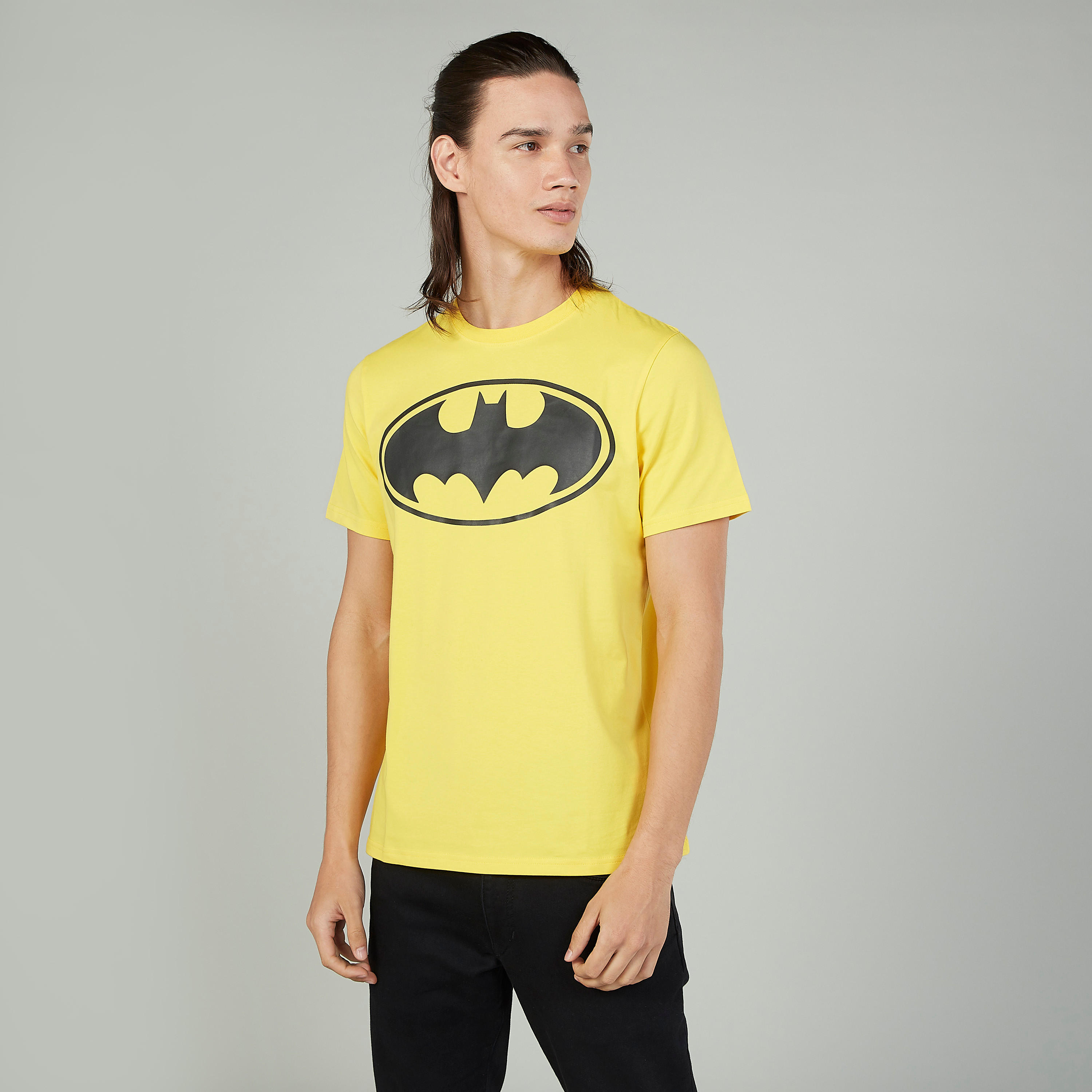 Sustainable Slim Fit Batman Printed T-shirt with Crew Neck-men-clothing-tshirtsandpolos-tshirts-image-1