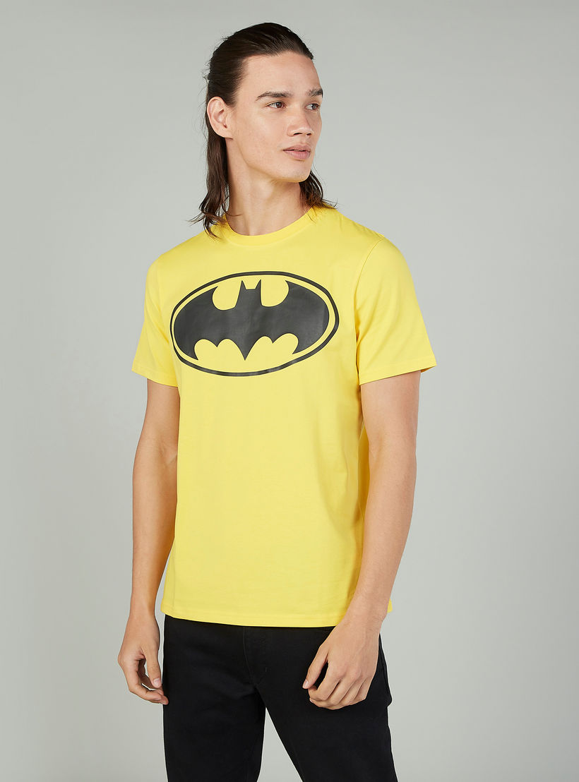 Sustainable Slim Fit Batman Printed T-shirt with Crew Neck-men-clothing-tshirtsandpolos-tshirts-image-1