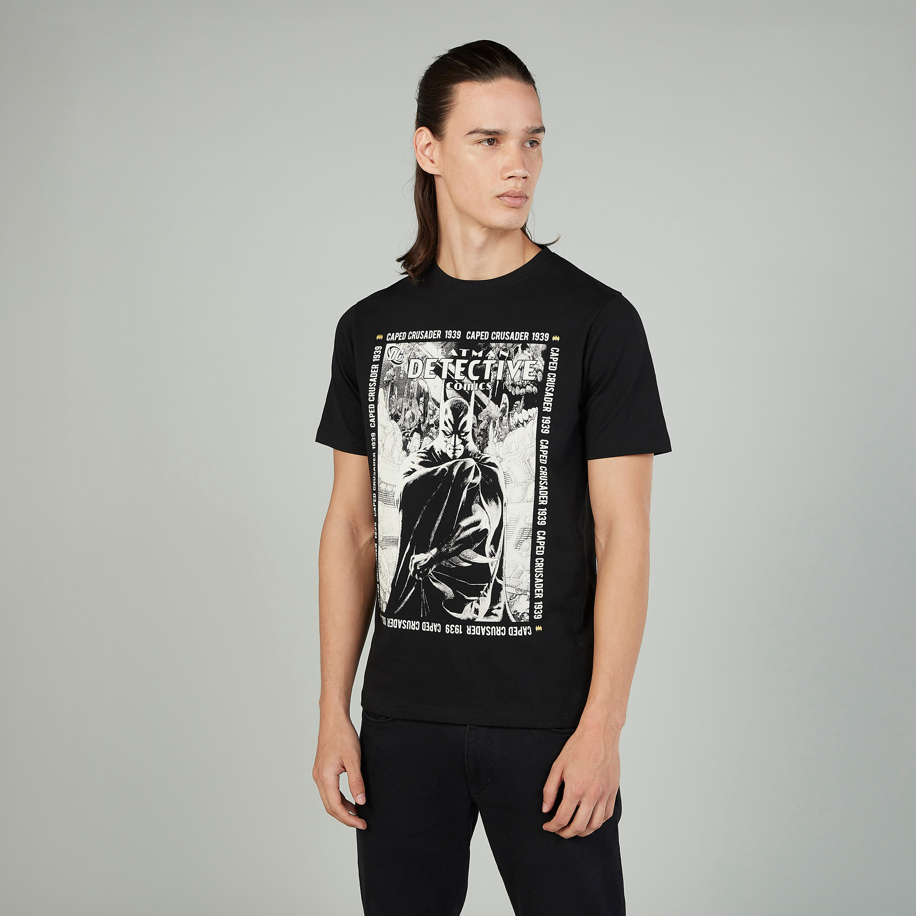 Sustainable Slim Fit Batman Printed T-shirt with Crew Neck-men-clothing-tshirtsandpolos-tshirts-image-1