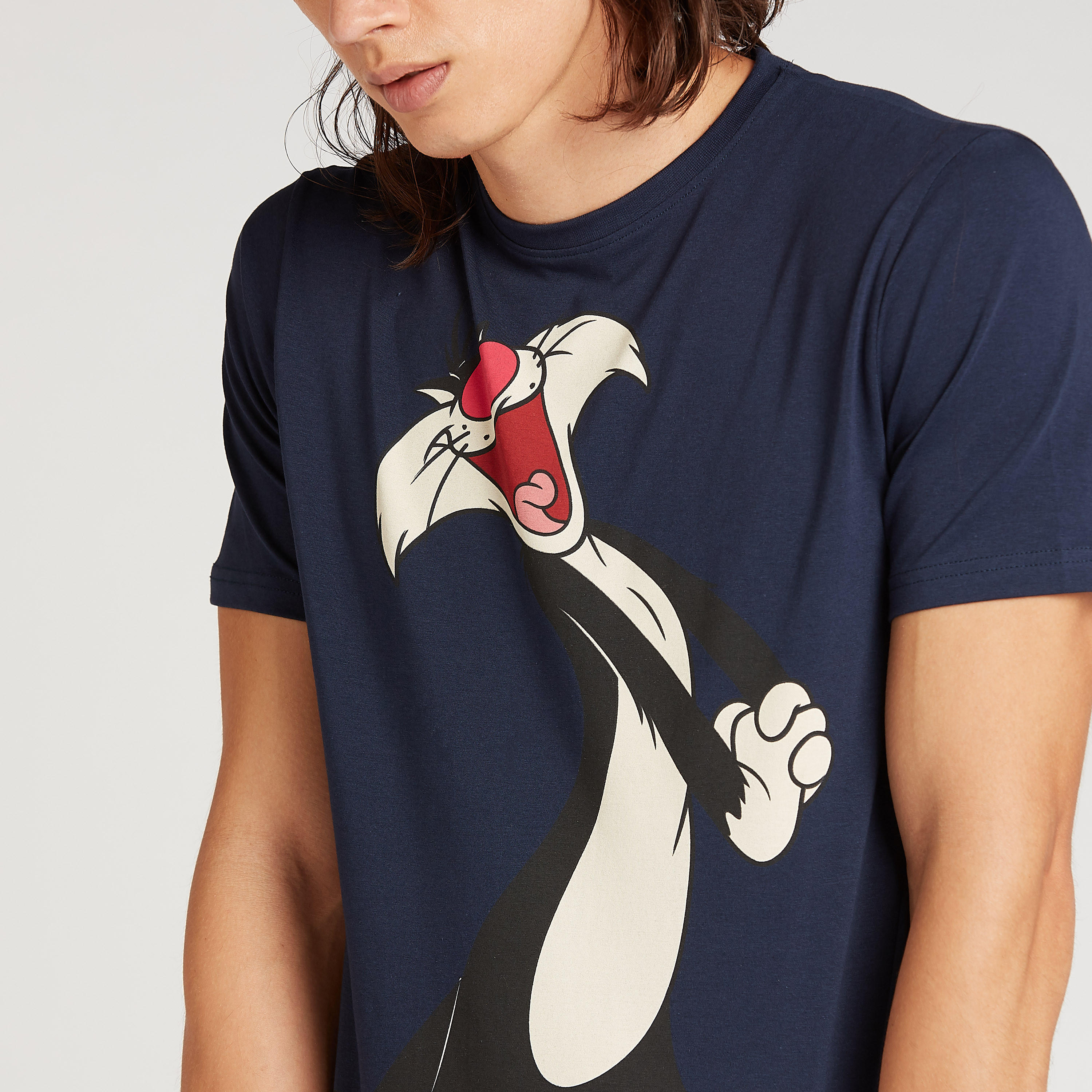 Sustainable Slim Fit Sylvester Print T-shirt with Crew Neck-men-clothing-tshirtsandpolos-tshirts-image-3