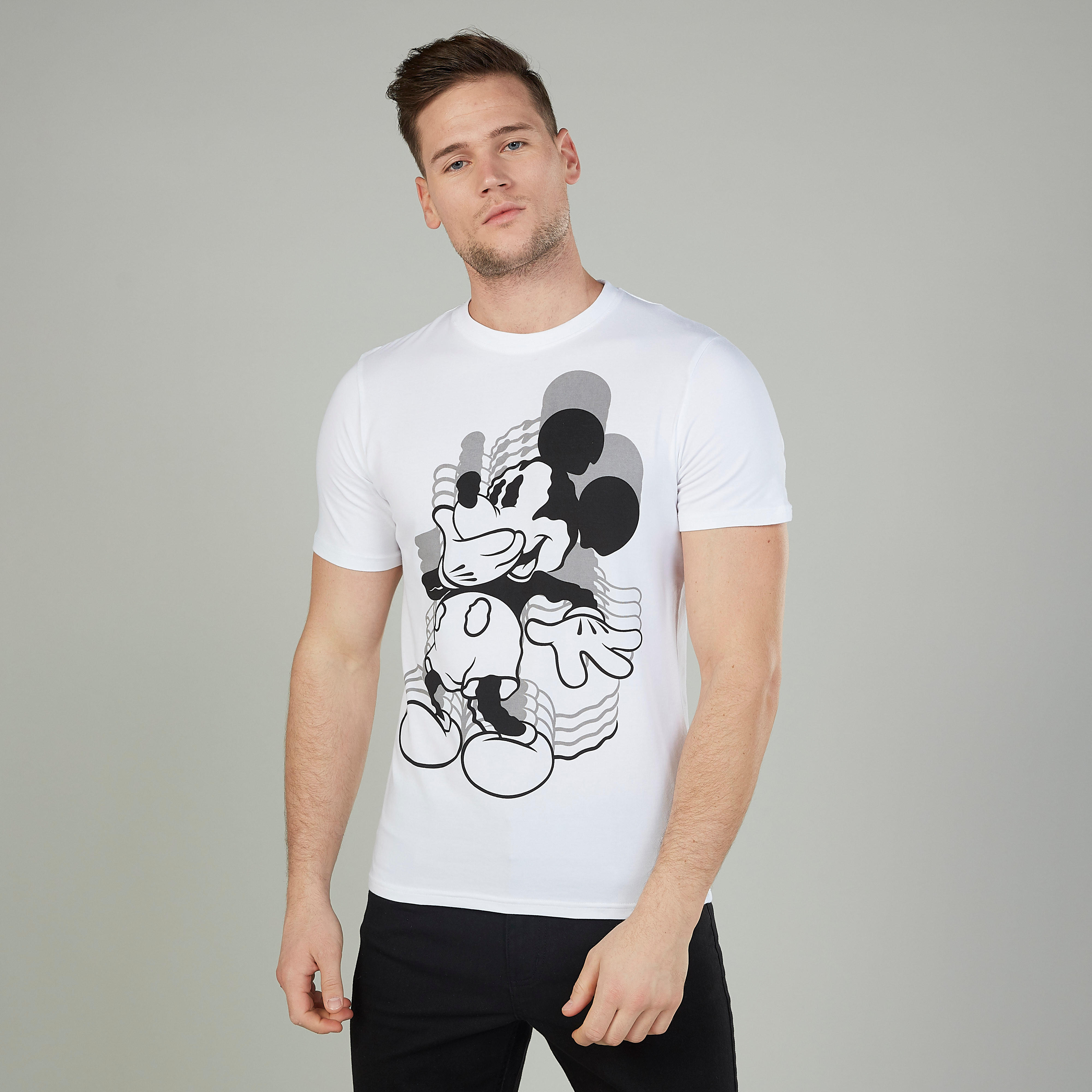 Sustainable Slim Fit Mickey Mouse Printed T-shirt with Crew Neck-men-clothing-tshirtsandpolos-tshirts-image-1