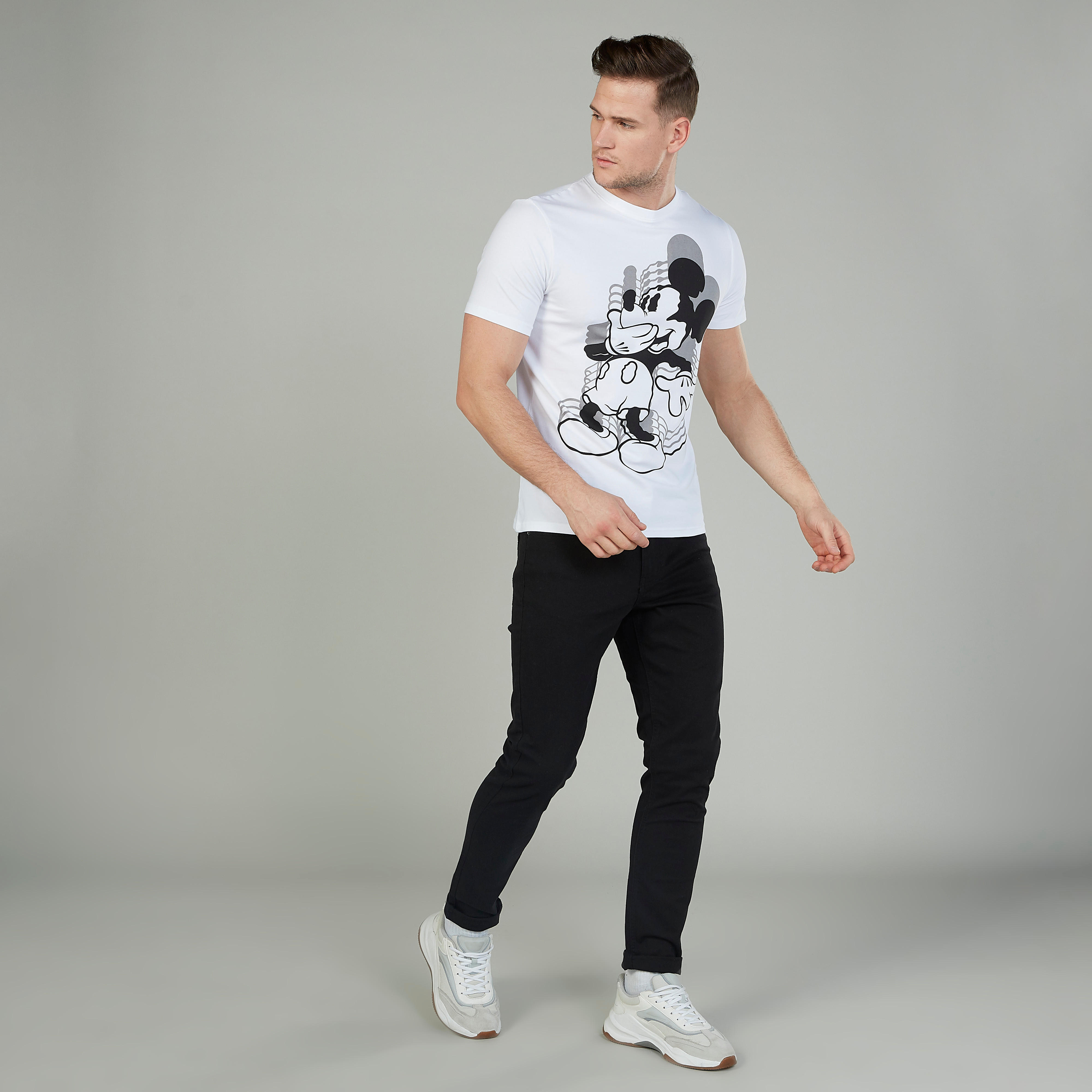 Sustainable Slim Fit Mickey Mouse Printed T-shirt with Crew Neck-men-clothing-tshirtsandpolos-tshirts-image-2