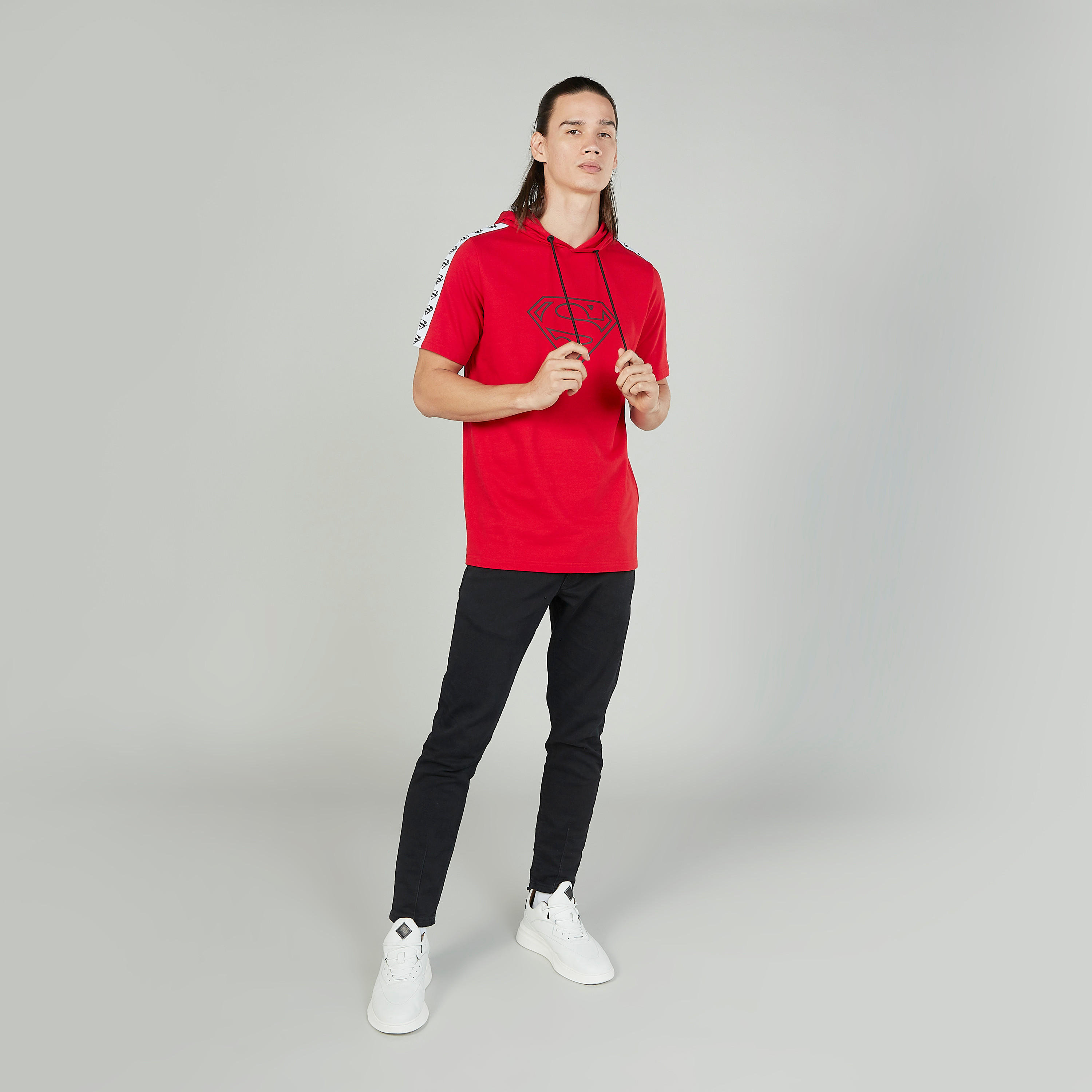تيشيرت بقبّعة وأكمام قصيرة وطبعات سوبرمان-men-clothing-tshirtsandpolos-tshirts-image-2