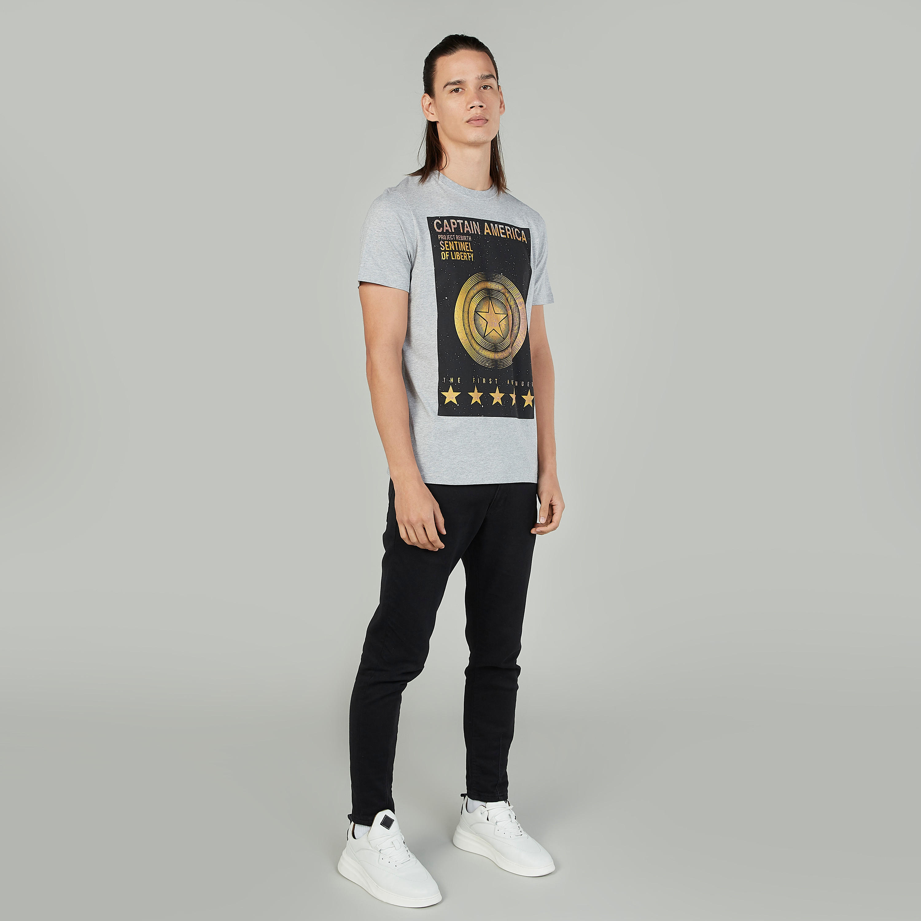 تيشيرت مستدام سليم فيت بياقة ضيّقة وطبعات كابتن أمريكا-men-clothing-tshirtsandpolos-tshirts-image-2