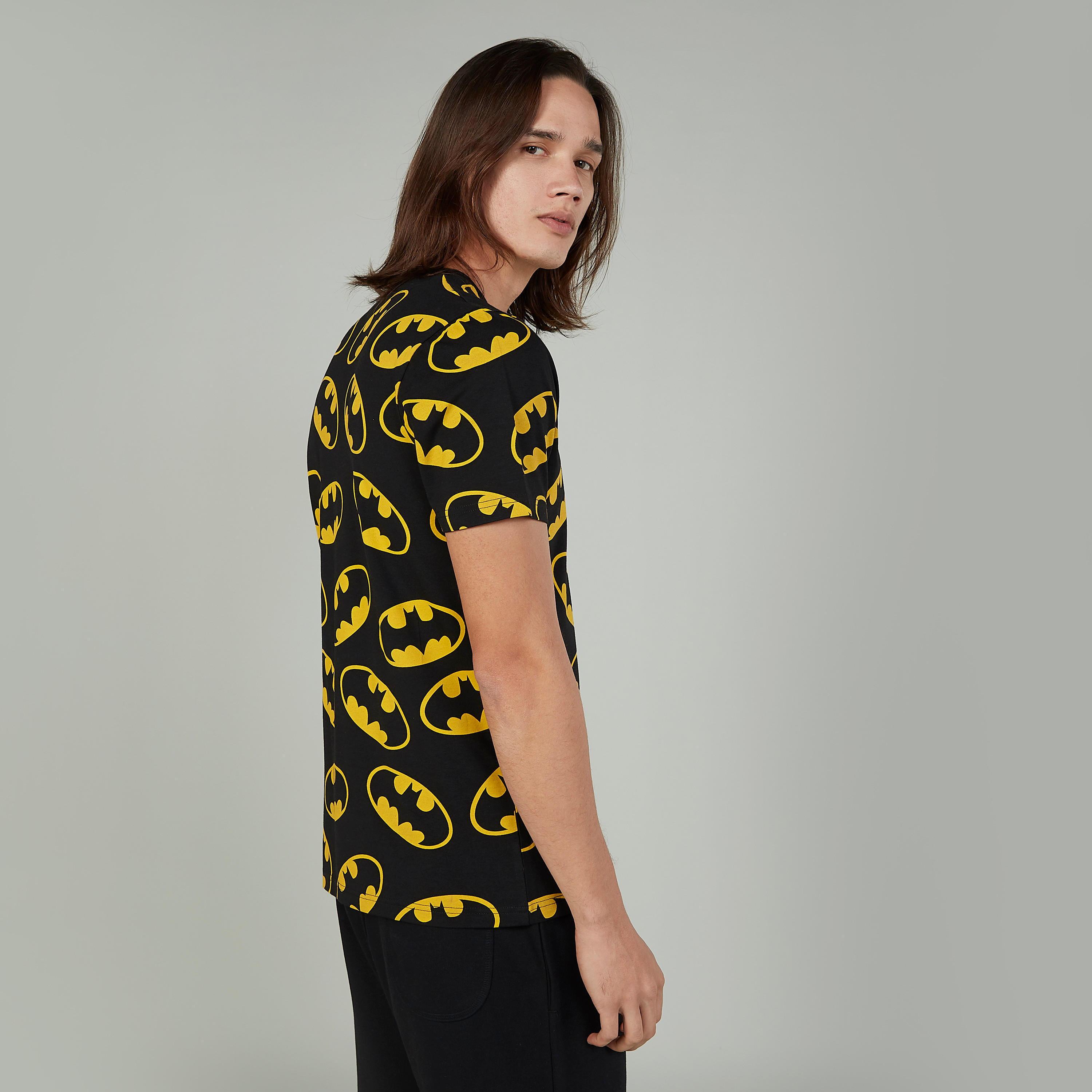 Sustainable Slim Fit Batman Printed T-shirt with Crew Neck-men-clothing-tshirtsandpolos-tshirts-image-4