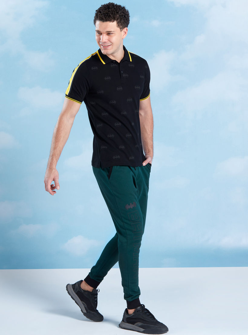 Batman Printed T-shirt with Polo Neck and Short Sleeves-men-clothing-tshirtsandpolos-polos-image-3