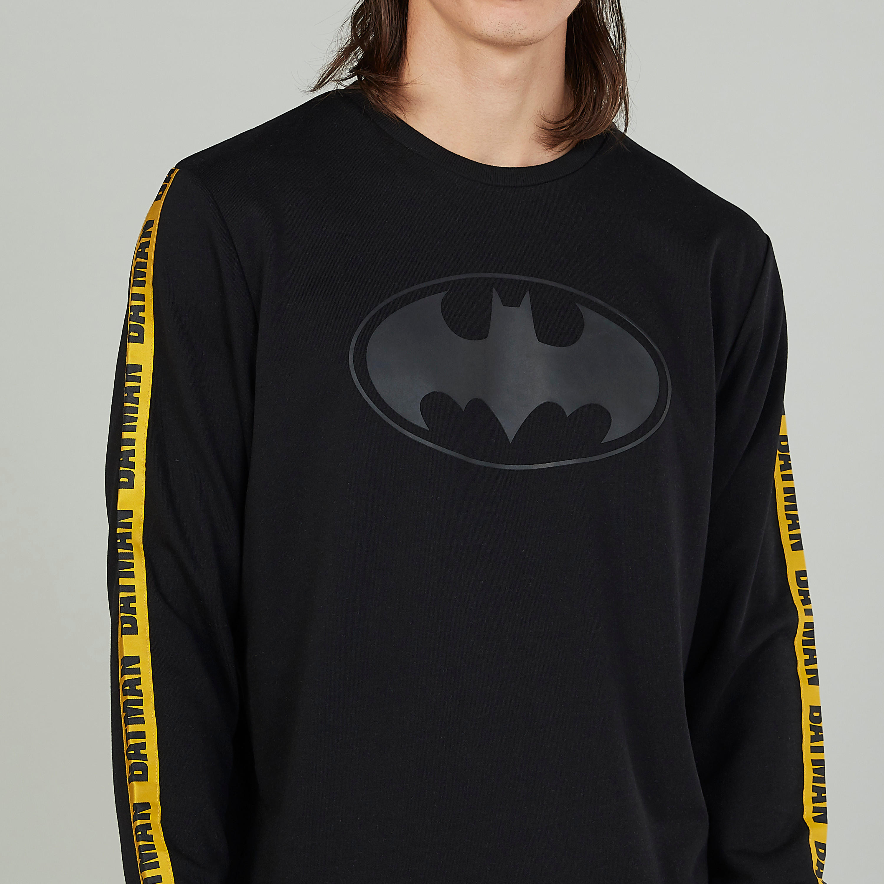 Batman Printed Sweatshirt with Crew Neck and Long Sleeves-men-winterwear-hoodiesandsweatshirts-image-3