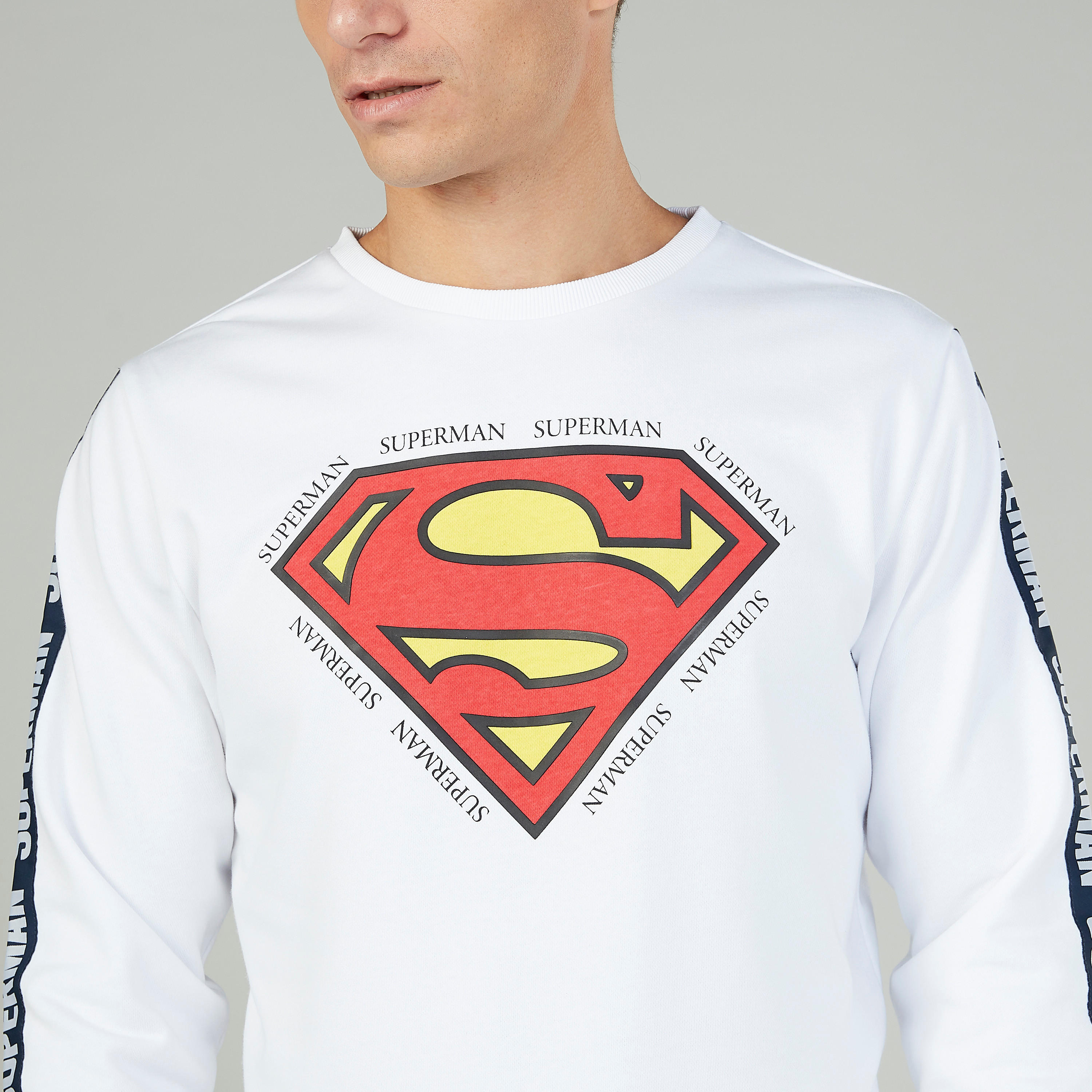 Superman Printed Sweatshirt with Long Sleeves-men-winterwear-hoodiesandsweatshirts-image-3