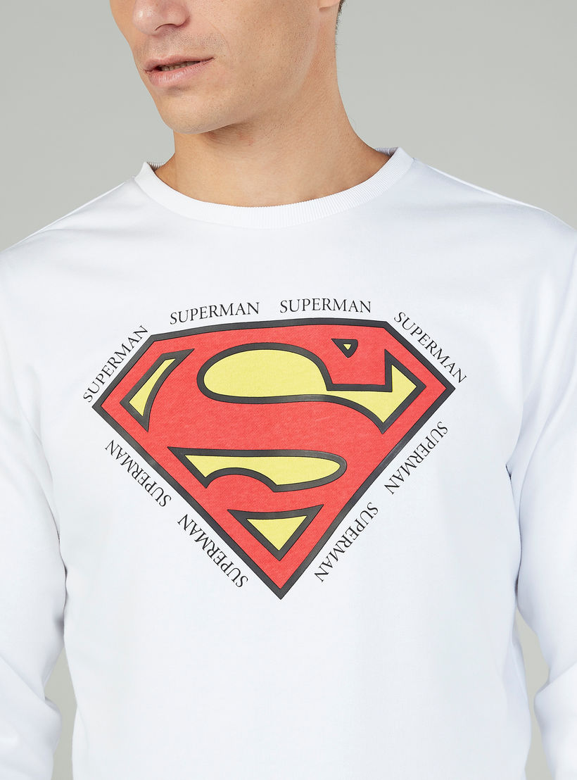 Superman Printed Sweatshirt with Long Sleeves-men-winterwear-hoodiesandsweatshirts-image-3