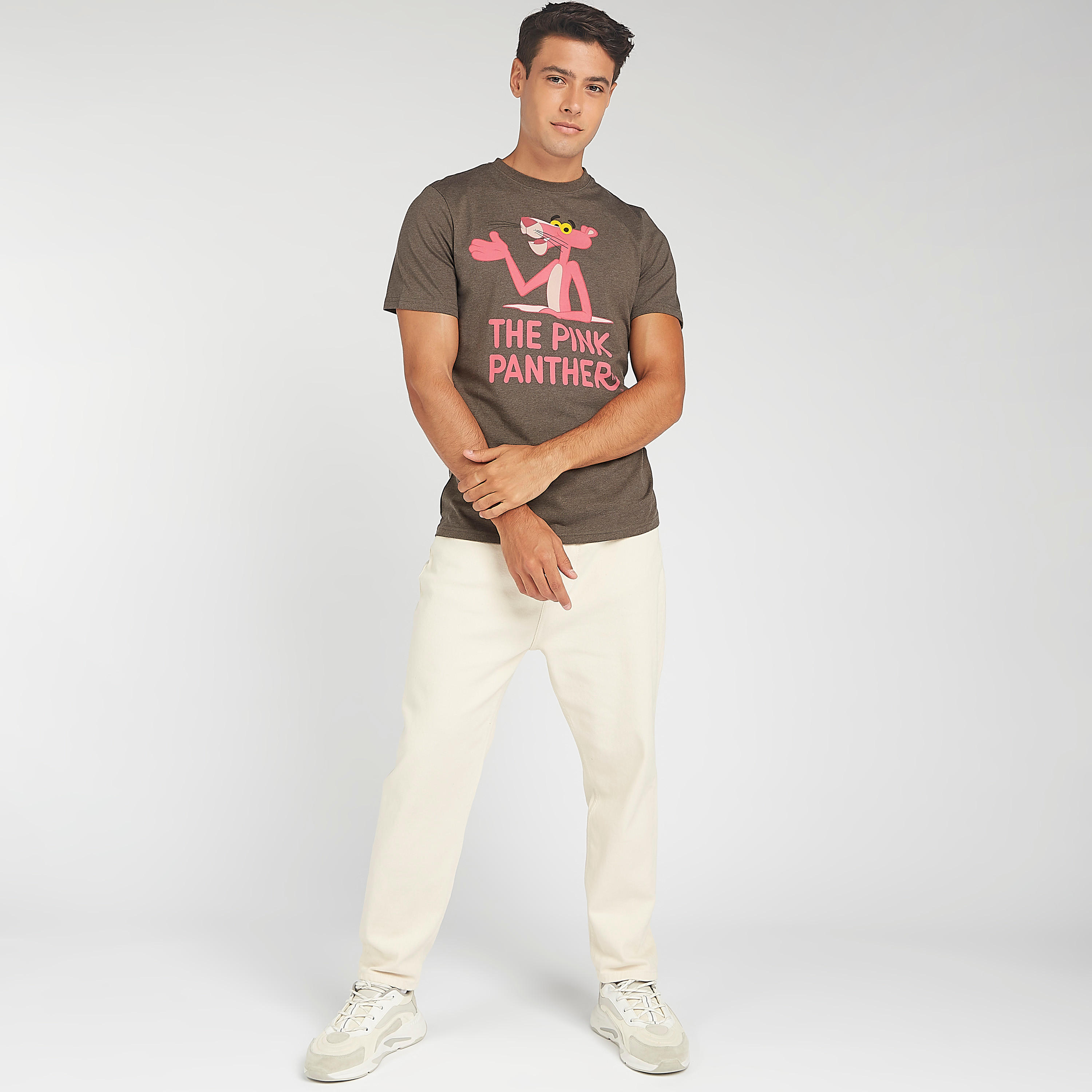 تيشيرت سليم فيت بياقة ضيّقة وطبعات ذي بينك بانتر-men-clothing-tshirtsandpolos-tshirts-image-2