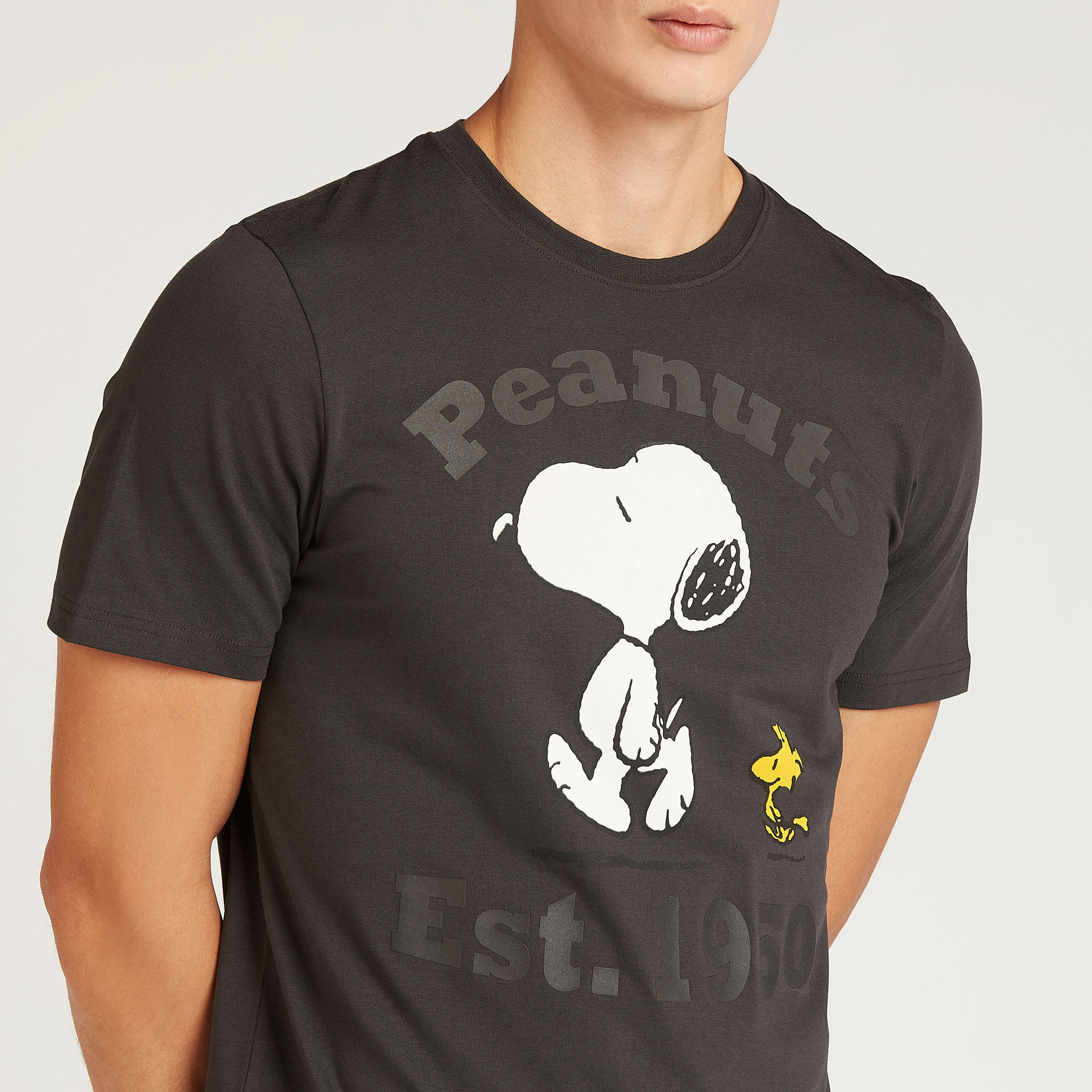 تيشيرت بقصة سليم بياقة ضيقة وأكمام قصيرة وطبعات-men-clothing-tshirtsandpolos-tshirts-image-3
