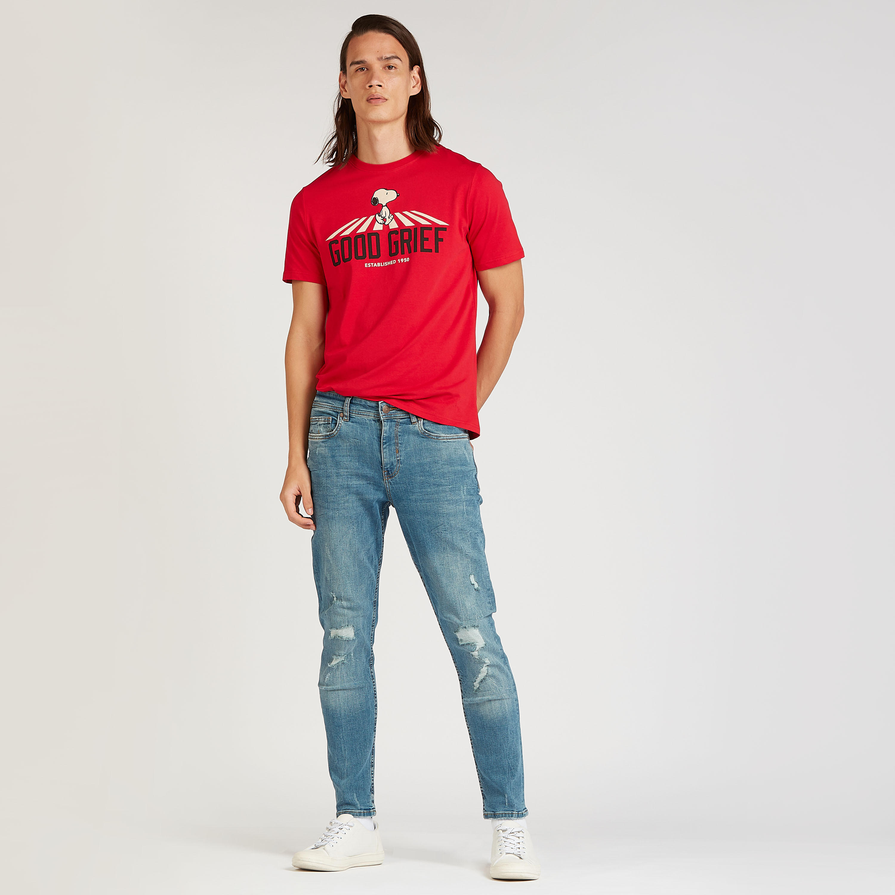 تيشيرت مستدام سليم بياقة ضيقة وطبعات سنوبي-men-clothing-tshirtsandpolos-tshirts-image-2