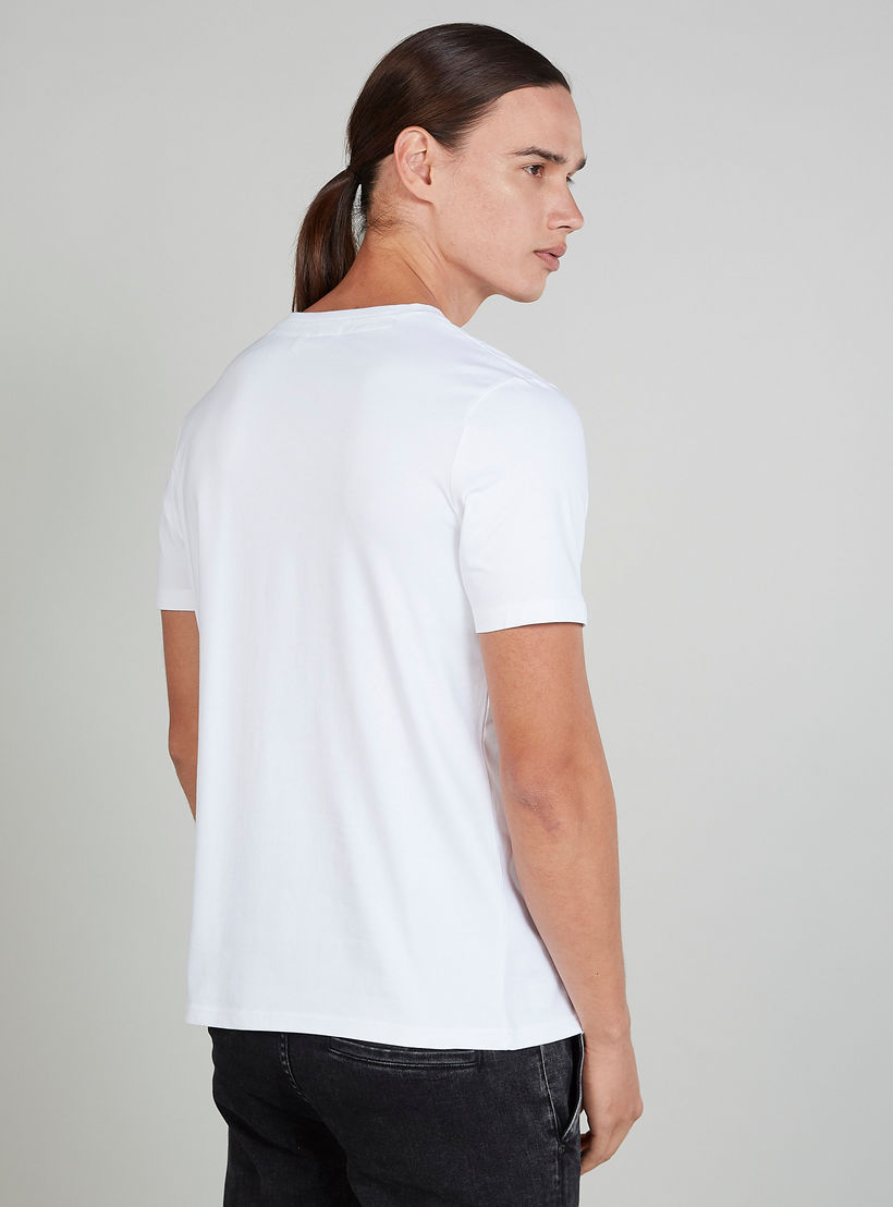 تيشيرت سليم بياقة ضيقة وأكمام قصيرة بطبعات توب جان-men-clothing-tshirtsandpolos-tshirts-image-4