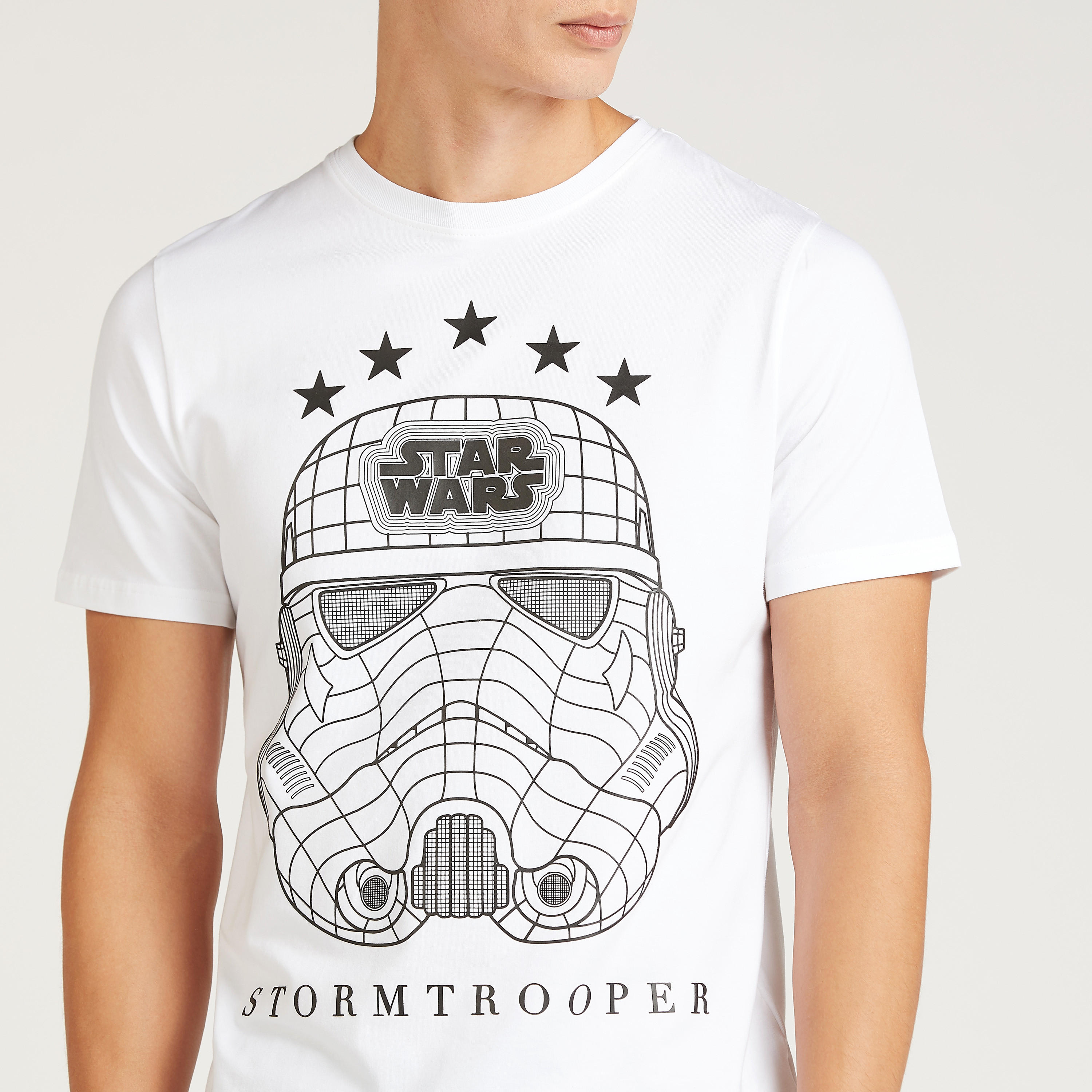 تيشيرت سليم بأكمام قصيرة وياقة ضيقة وطبعات ستار وورز-men-clothing-tshirtsandpolos-tshirts-image-3