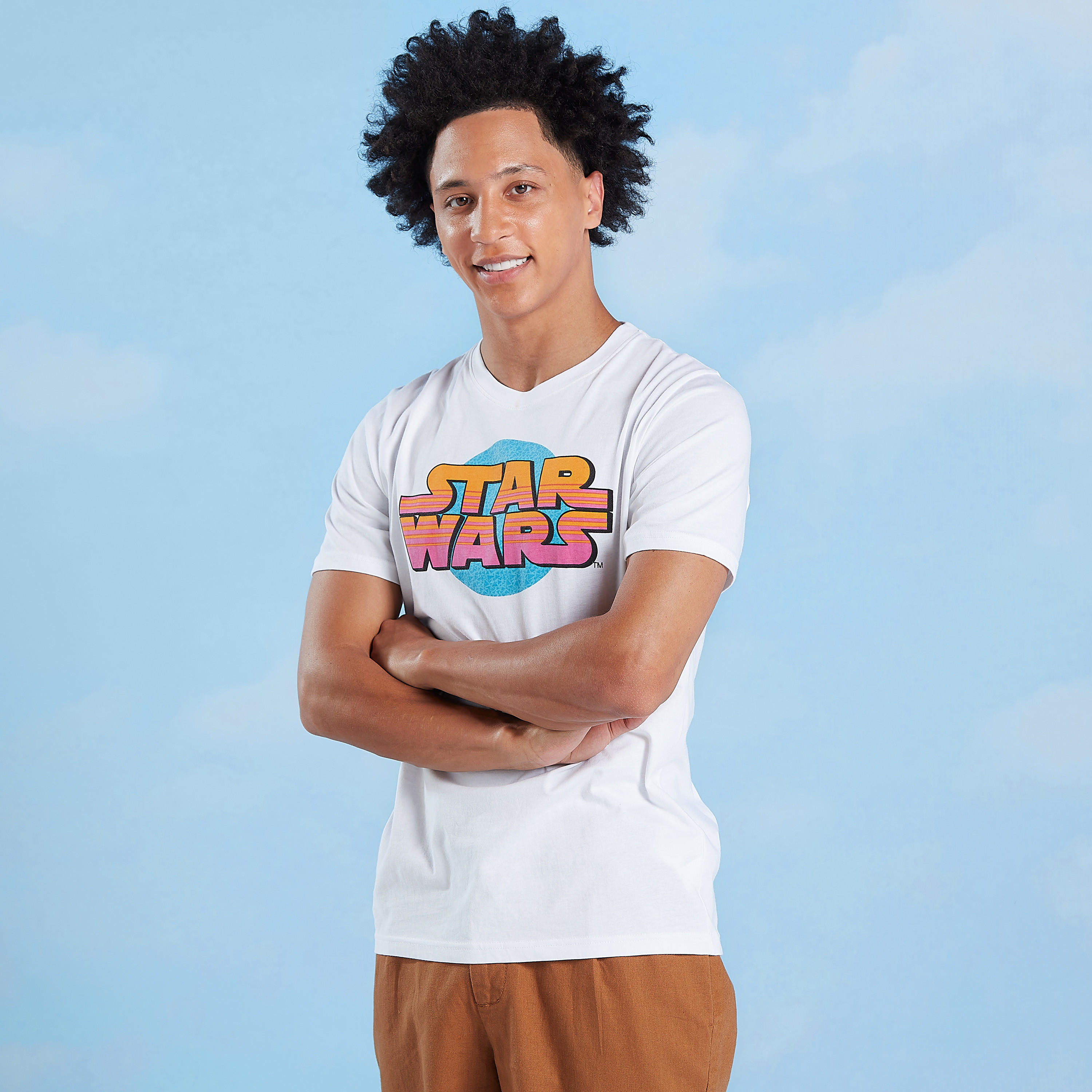 تيشيرت سليم بأكمام قصيرة وياقة ضيقة وطبعات ستار وورز-men-clothing-tshirtsandpolos-tshirts-image-1