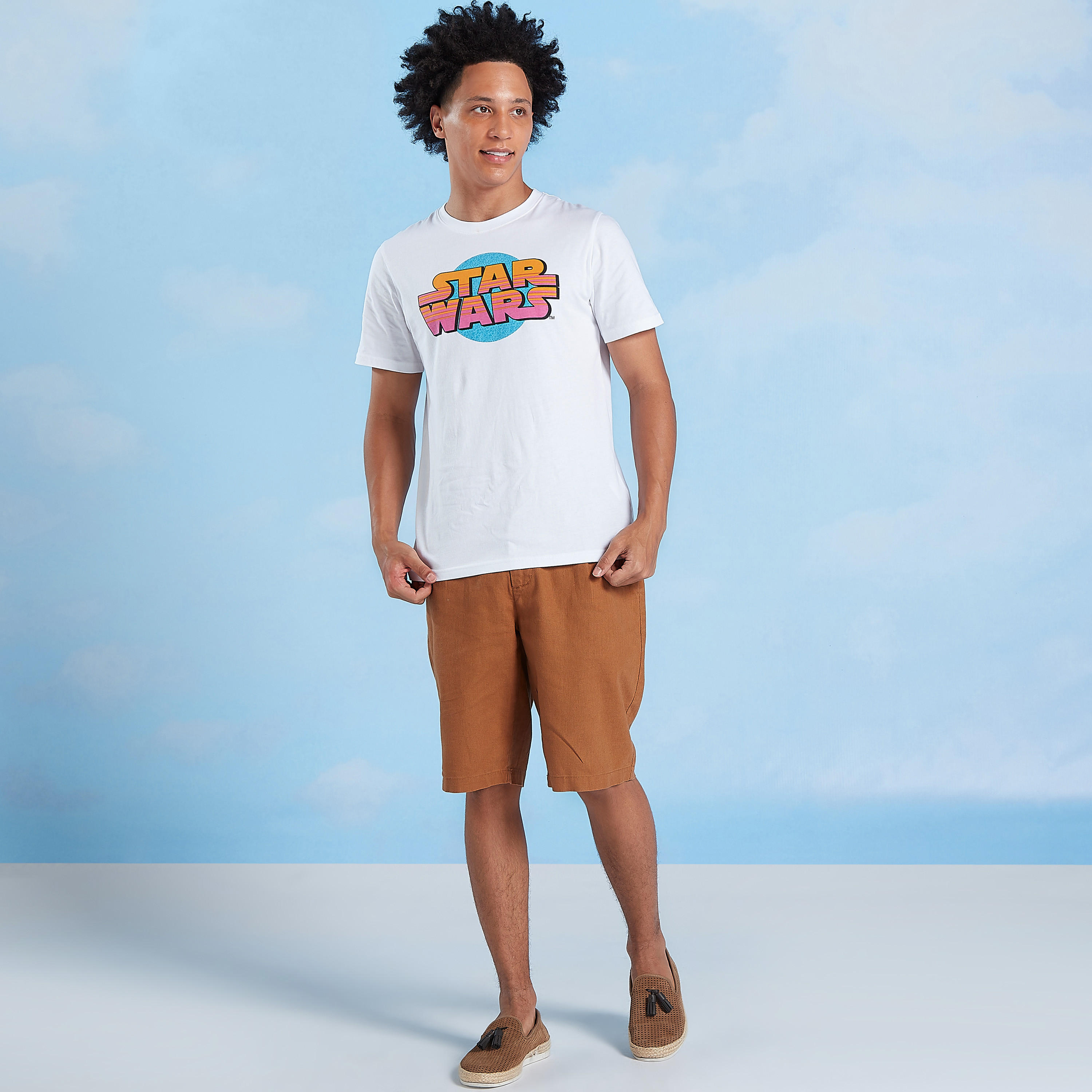 تيشيرت سليم بأكمام قصيرة وياقة ضيقة وطبعات ستار وورز-men-clothing-tshirtsandpolos-tshirts-image-2