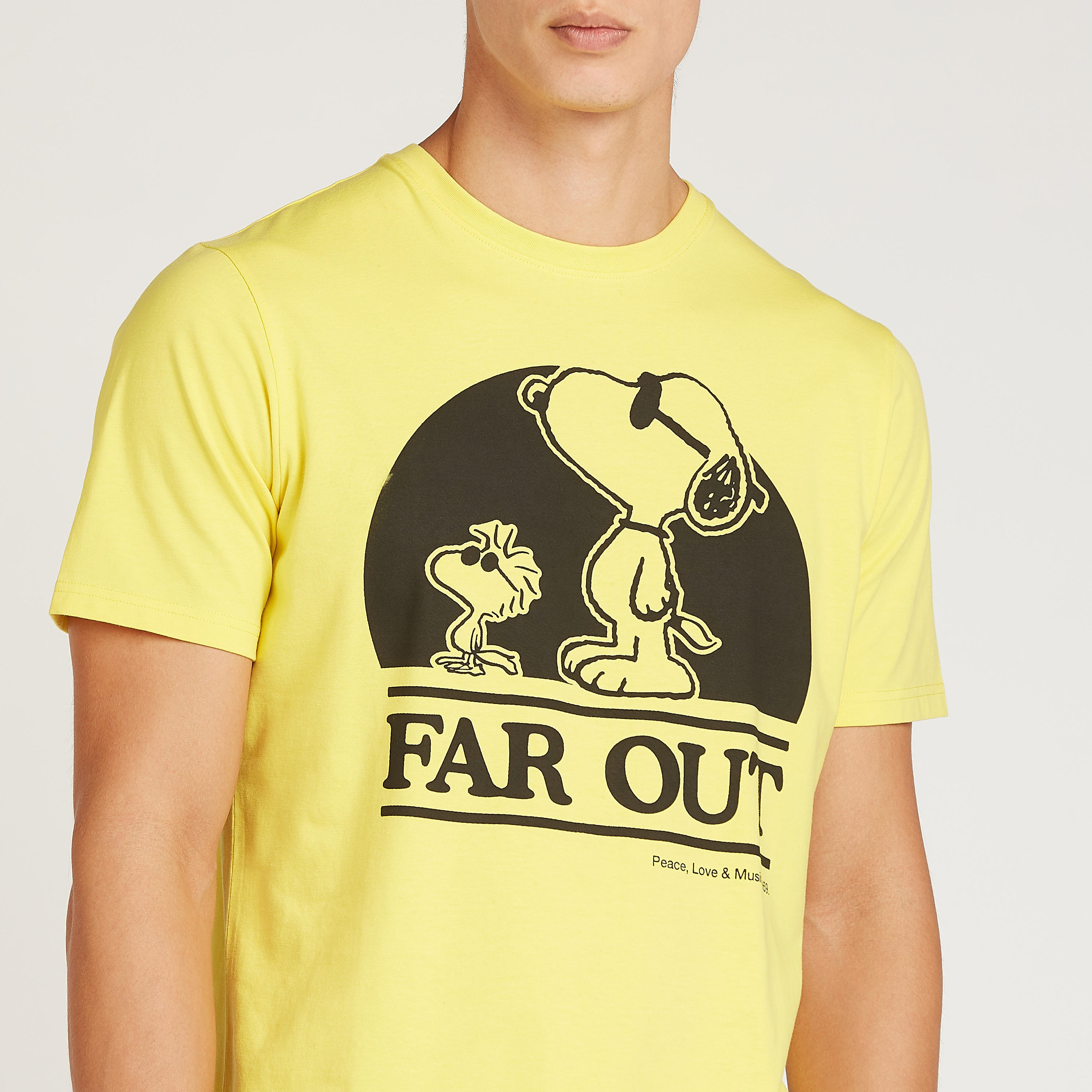 تيشيرت بقصة سليم بياقة ضيقة وأكمام قصيرة وطبعات سنوبي-men-clothing-tshirtsandpolos-tshirts-image-3