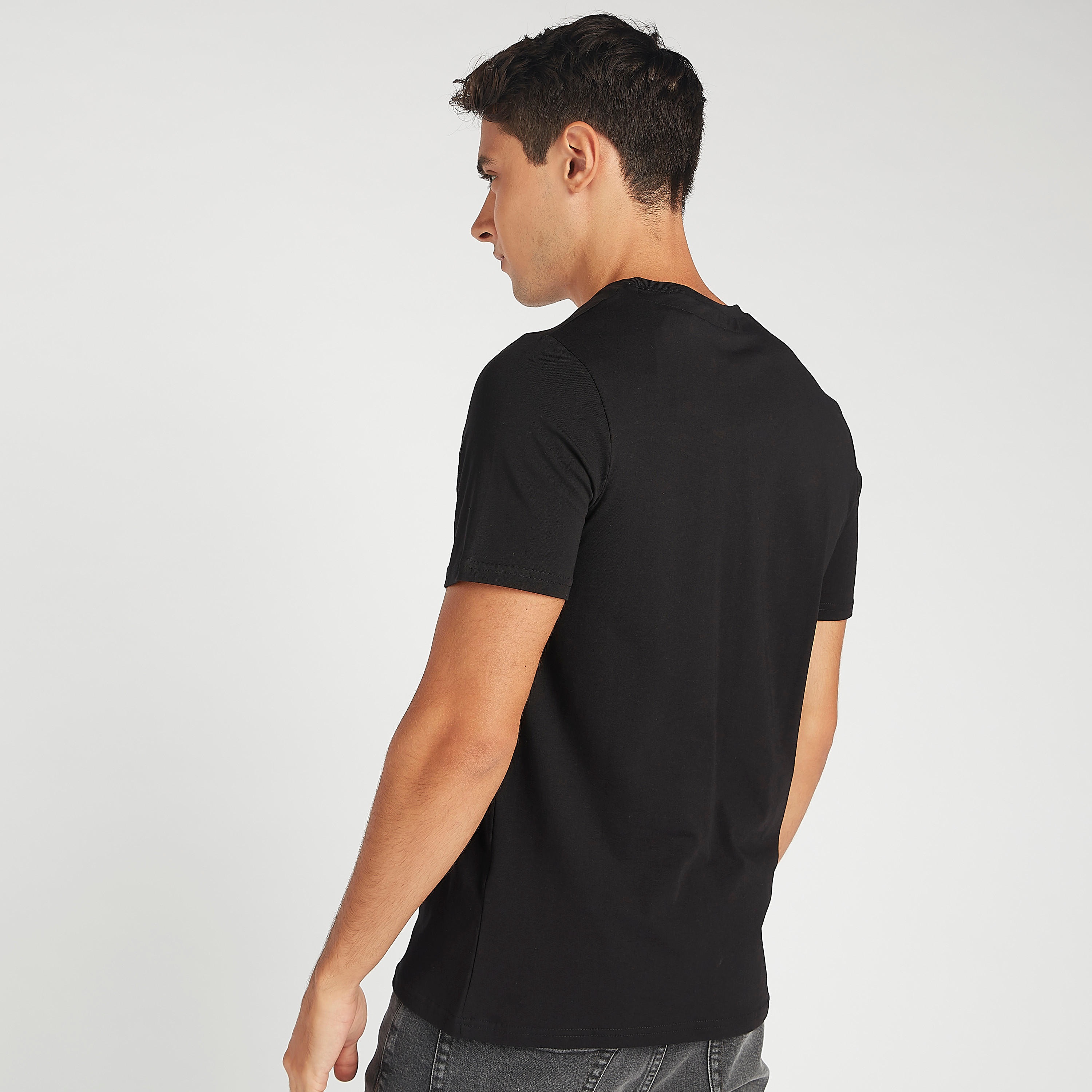 Slim Fit Mickey Mouse Print T-shirt with Crew Neck and Short Sleeves-men-clothing-tshirtsandpolos-tshirts-image-4