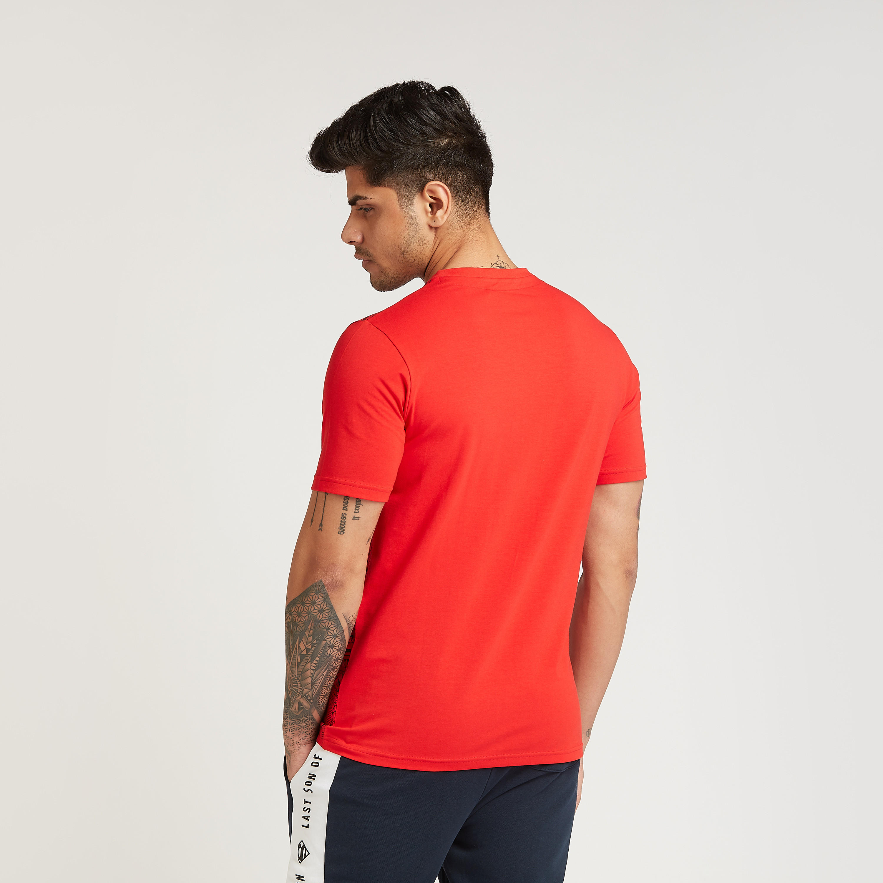 Superman Print T-shirt with Crew Neck and Short Sleeves-men-clothing-tshirtsandpolos-tshirts-image-3
