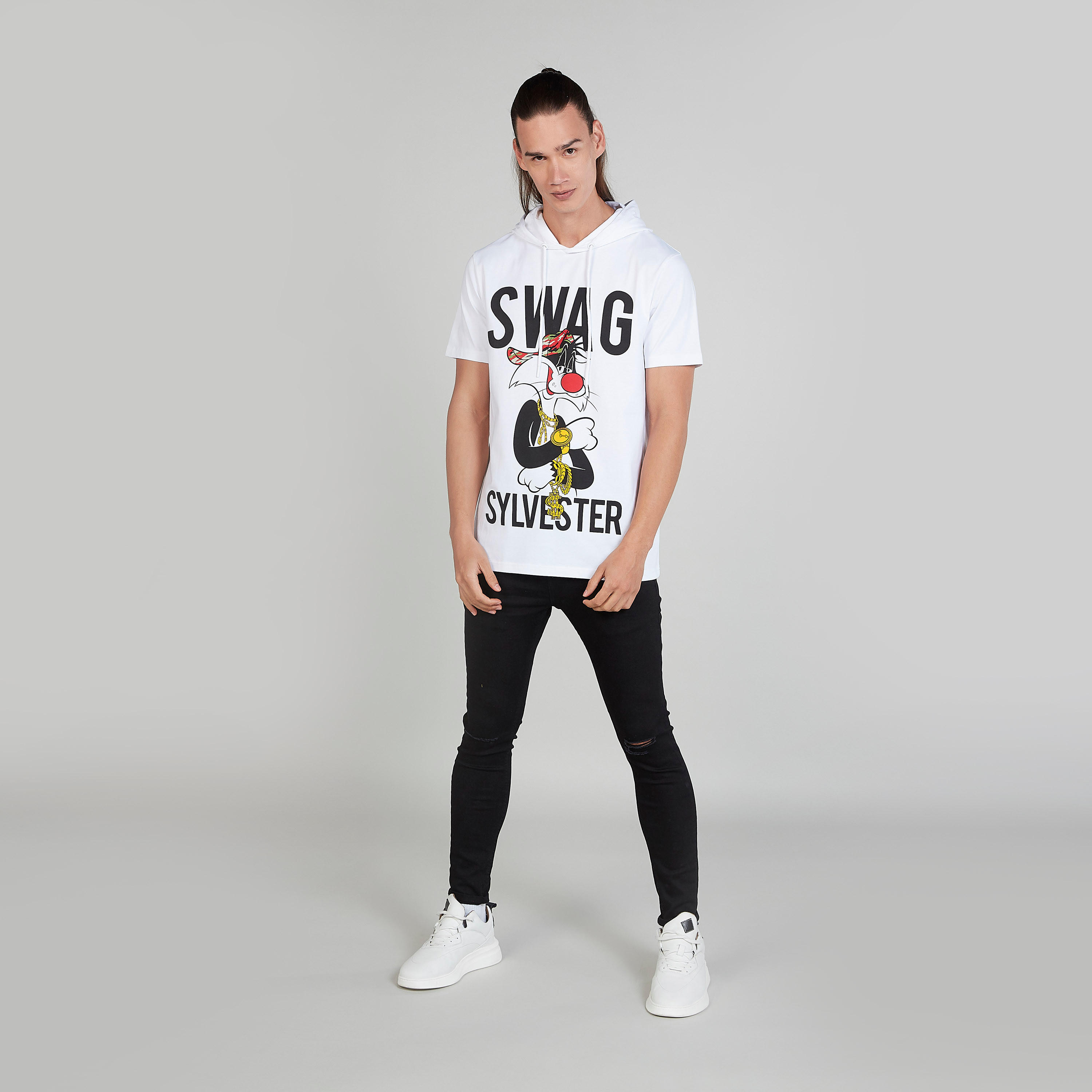 تيشيرت بأكمام قصيرة وقبعة وطبعات سيلفيستر-men-clothing-tshirtsandpolos-tshirts-image-2