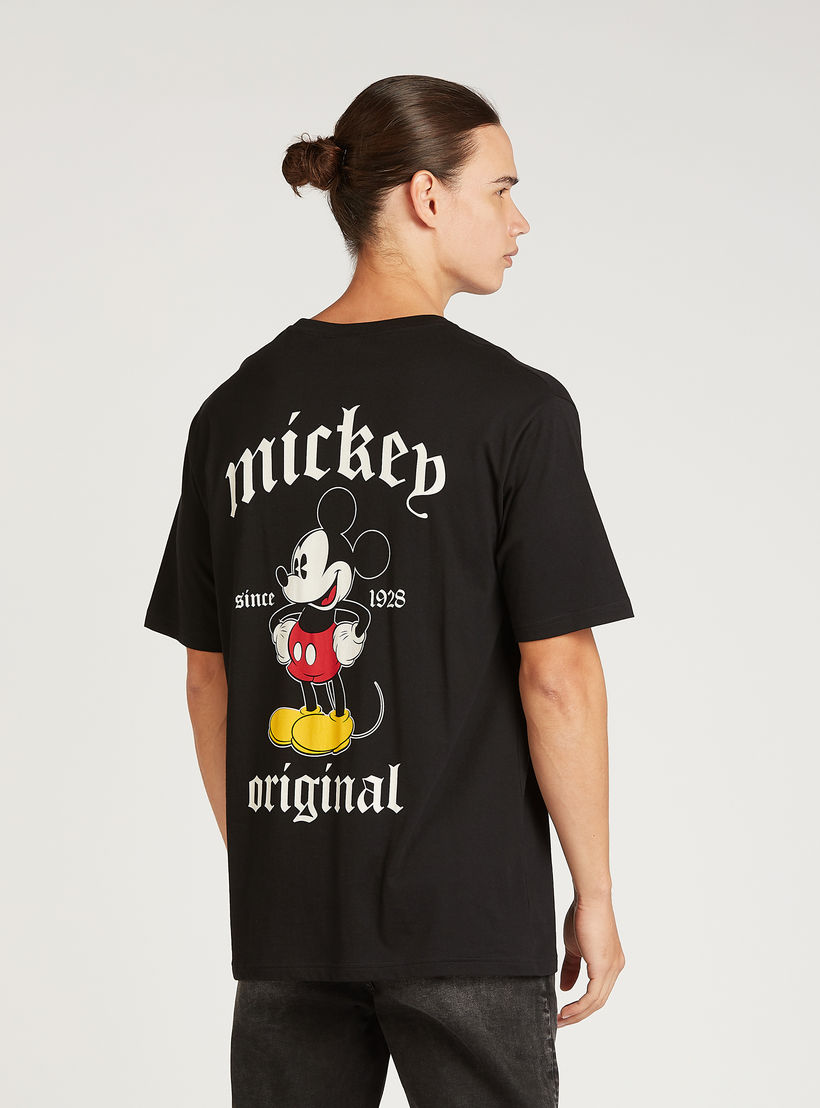 تيشيرت سليم بياقة مستديرة وأكمام قصيرة وطبعات ميكي ماوس-men-clothing-tshirtsandpolos-tshirts-image-5