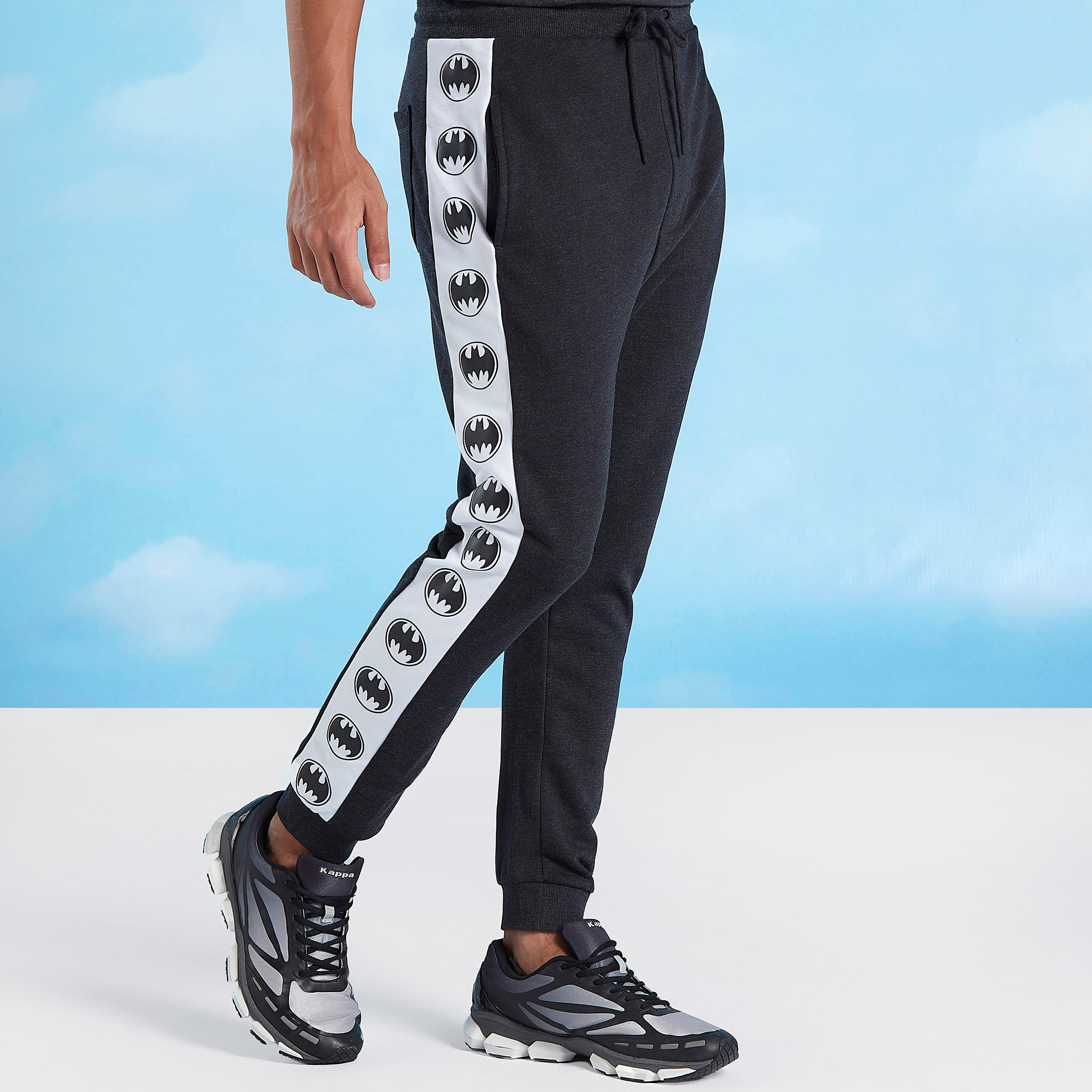 Batman Print Jog Pants with Pocket Detail and Drawstring-men-clothing-bottoms-joggers-image-1