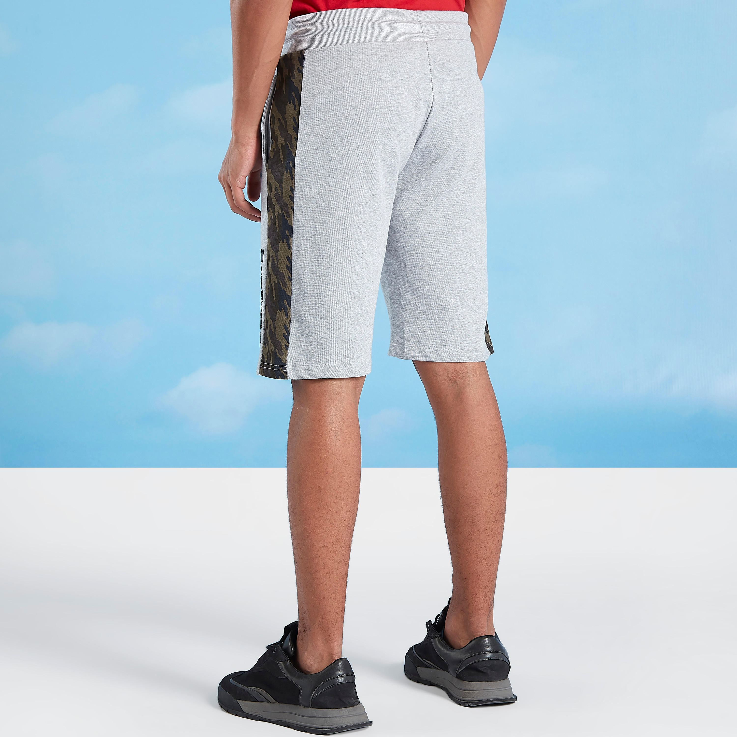 Mickey Mouse Print Shorts with Pocket Detail and Drawstring-men-clothing-bottoms-shorts-image-4