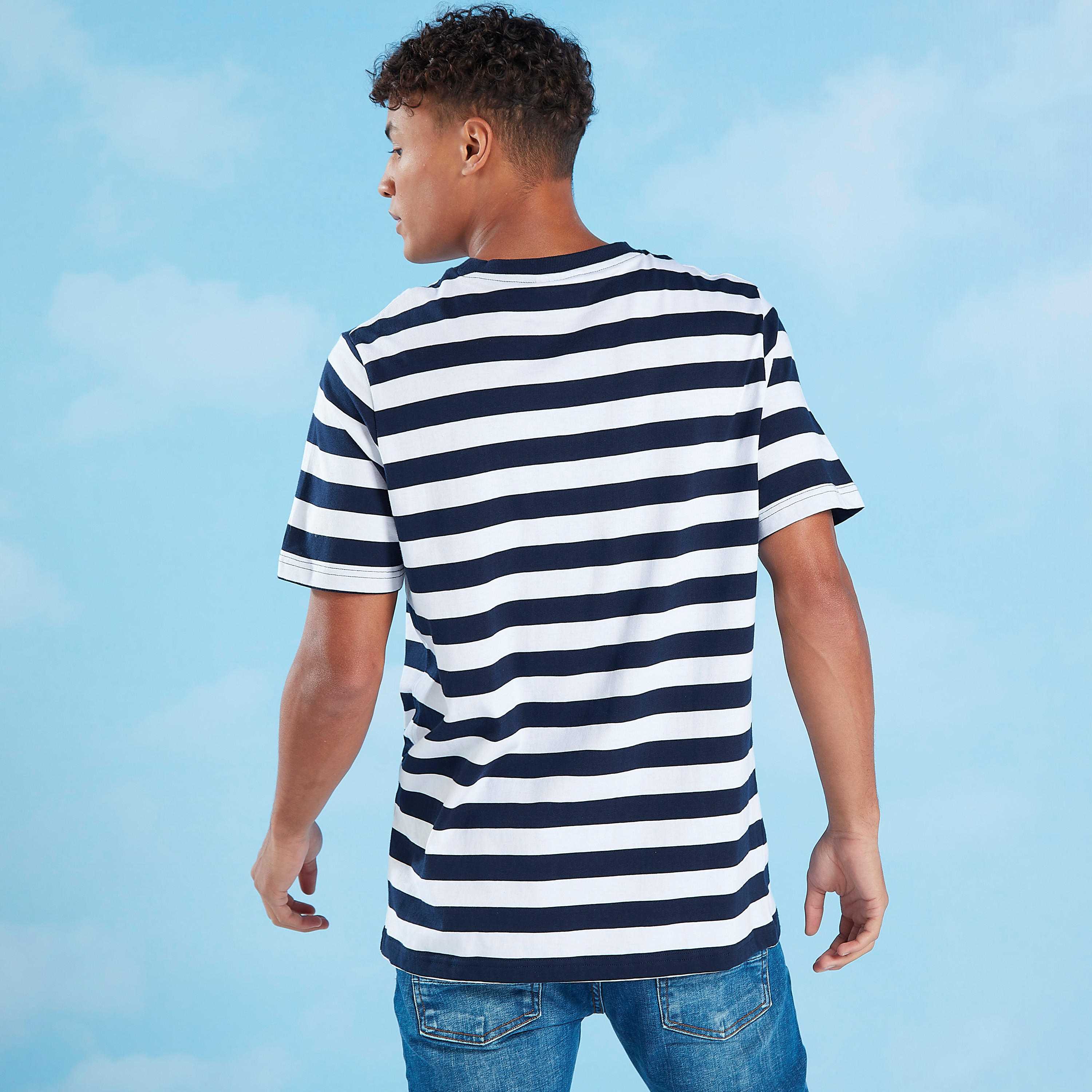 Slim Fit Mickey Mouse Applique Detail T-shirt with Crew Neck-men-clothing-tshirtsandpolos-tshirts-image-4