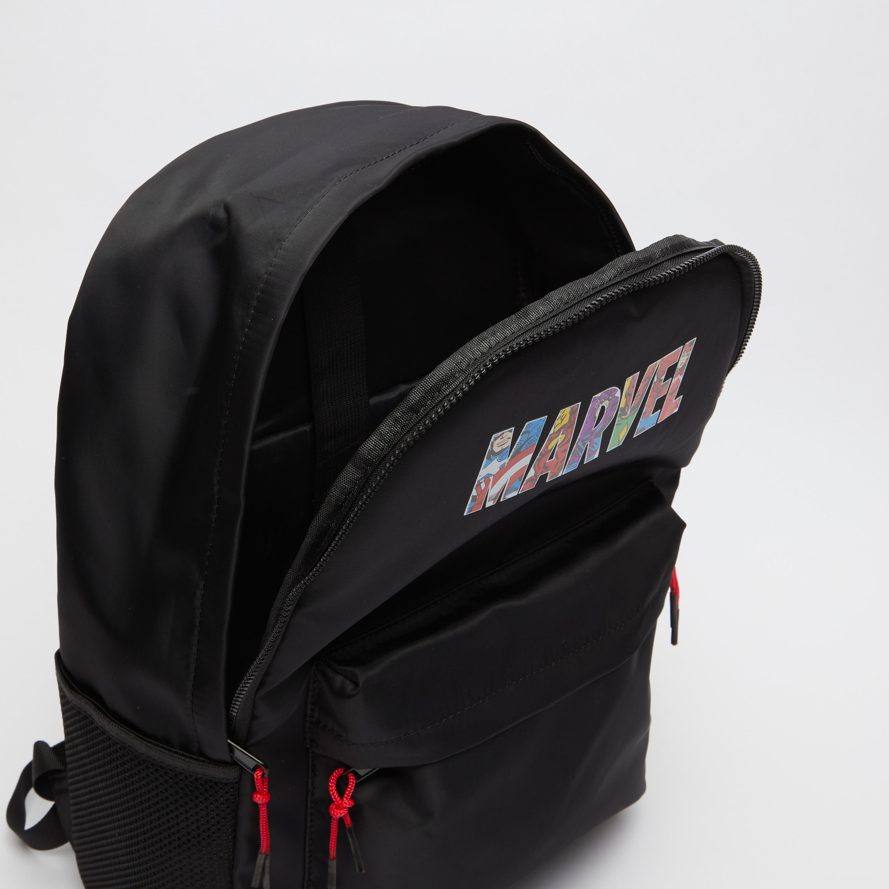 Marvel Print Backpack with Adjustable Shoulder Straps and Top Handle-men-bags-image-5