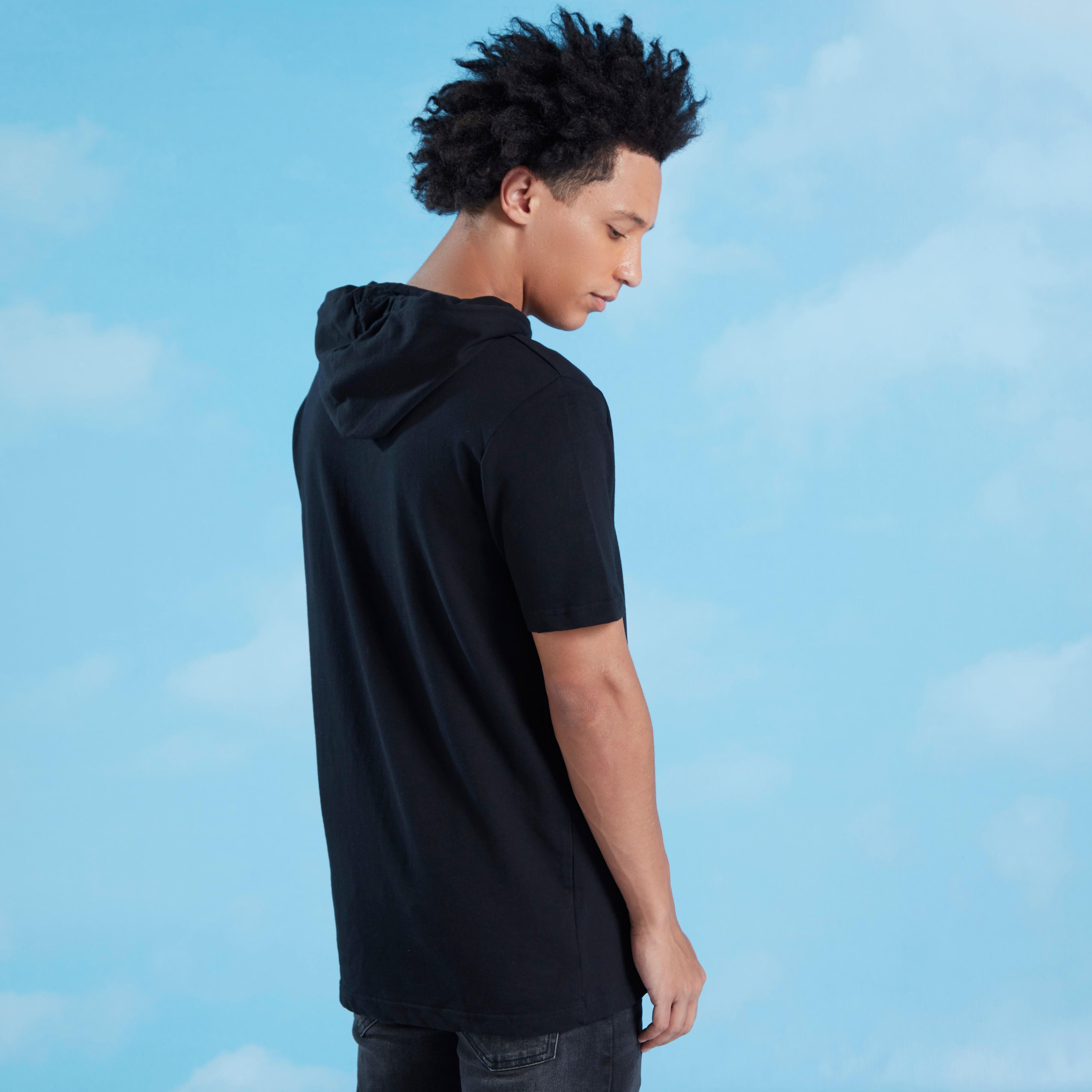 Slim Fit Avengers Print T-shirt with Short Sleeves and Hood-men-clothing-tshirtsandpolos-tshirts-image-5