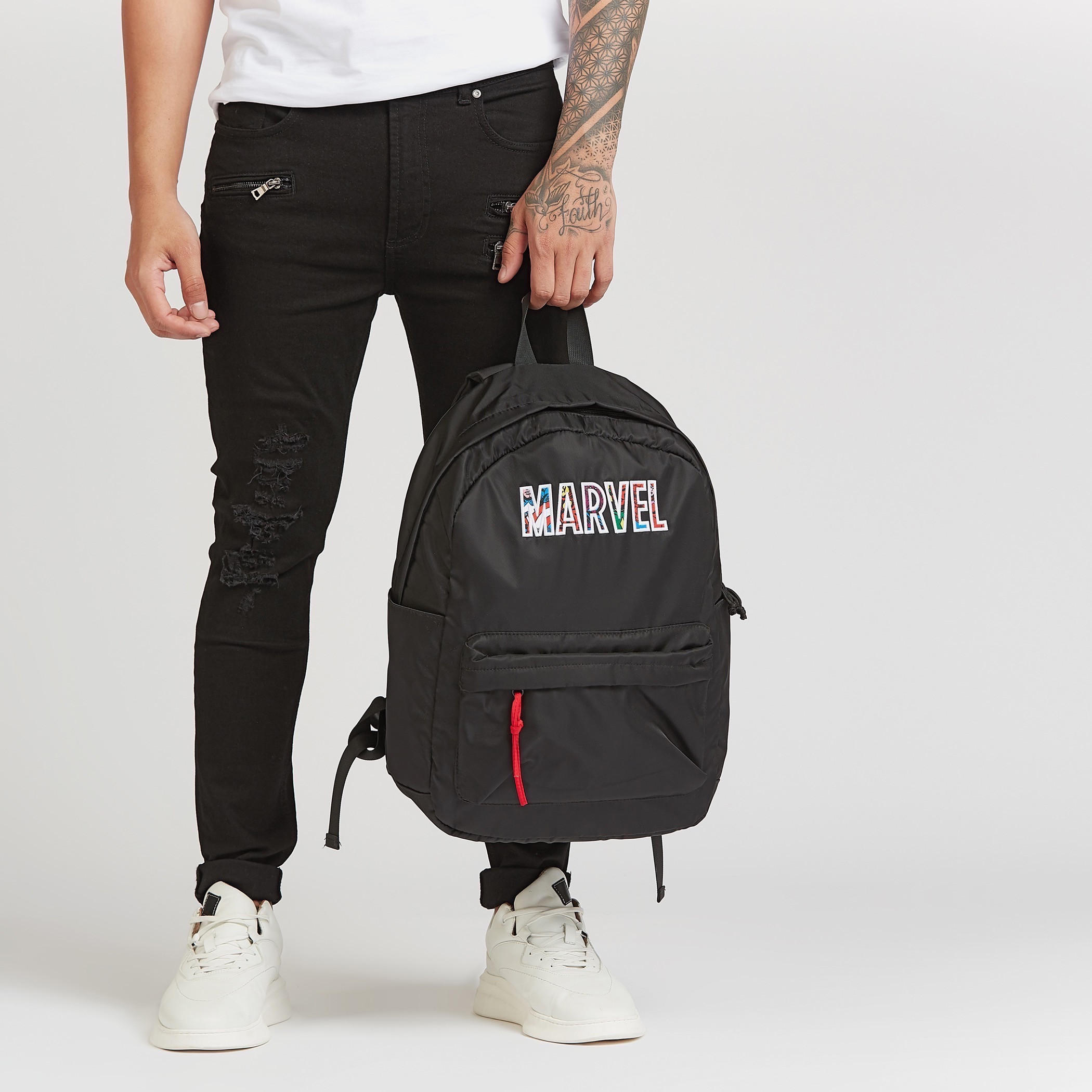 Marvel Printed Backpack with Adjustable Shoulder Straps-men-bags-image-2