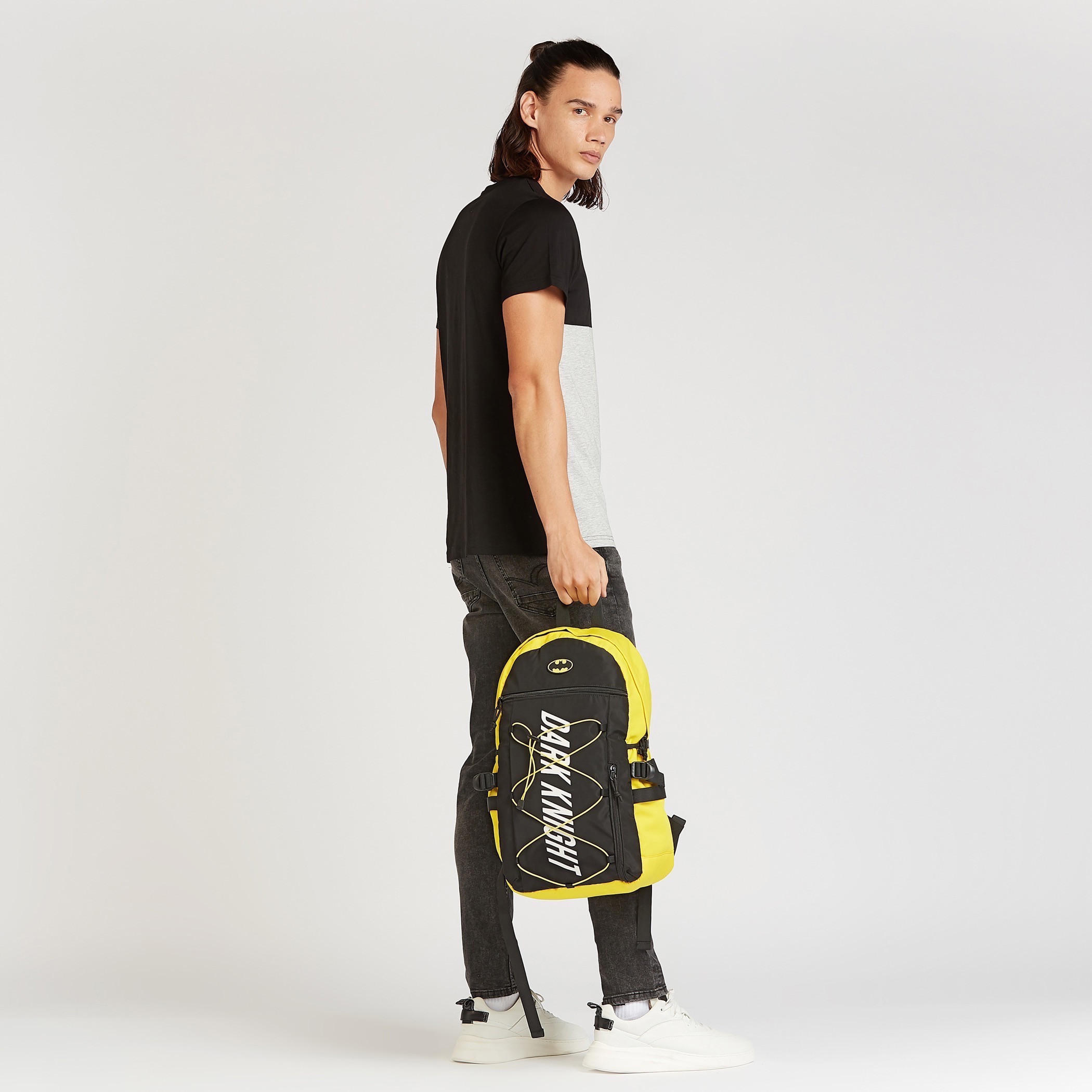 Batman Print Backpack with Adjustable Shoulder Straps-men-bags-image-2