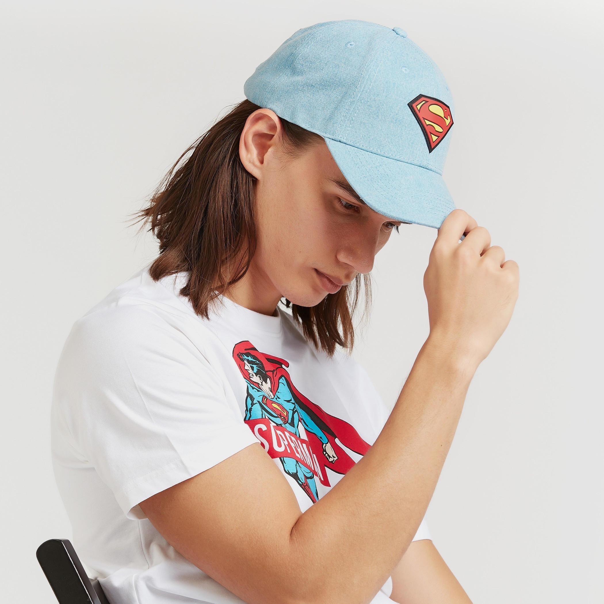 Superman Applique Detail Cap with Adjustable Slide Closure-men-caps-image-2