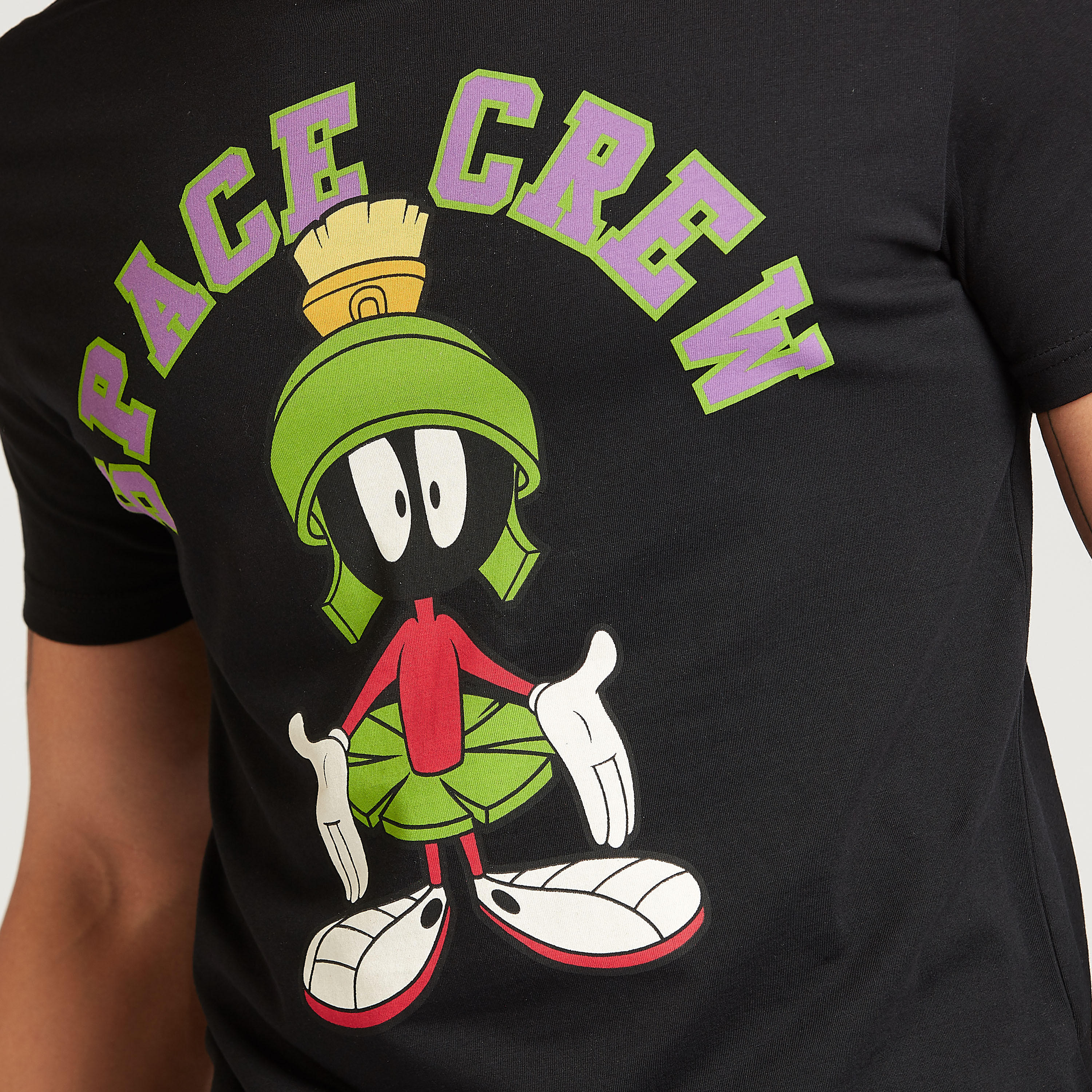 تيشيرت سليم بياقة ضيقة وطبعات مارفن ذا مارشيان-men-clothing-tshirtsandpolos-tshirts-image-3
