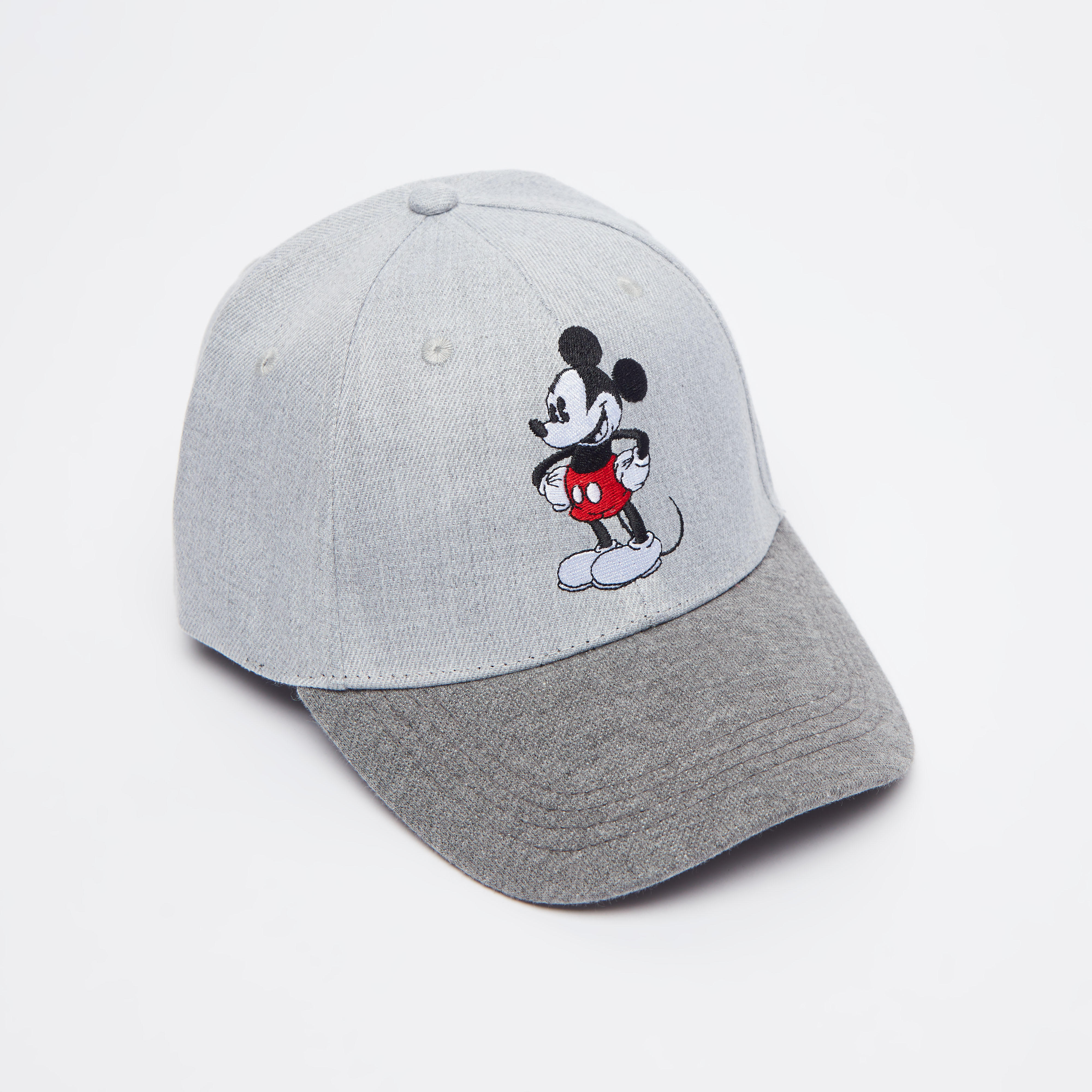 Mickey Mouse Embroidered Cap with Snap Closure-men-caps-image-1
