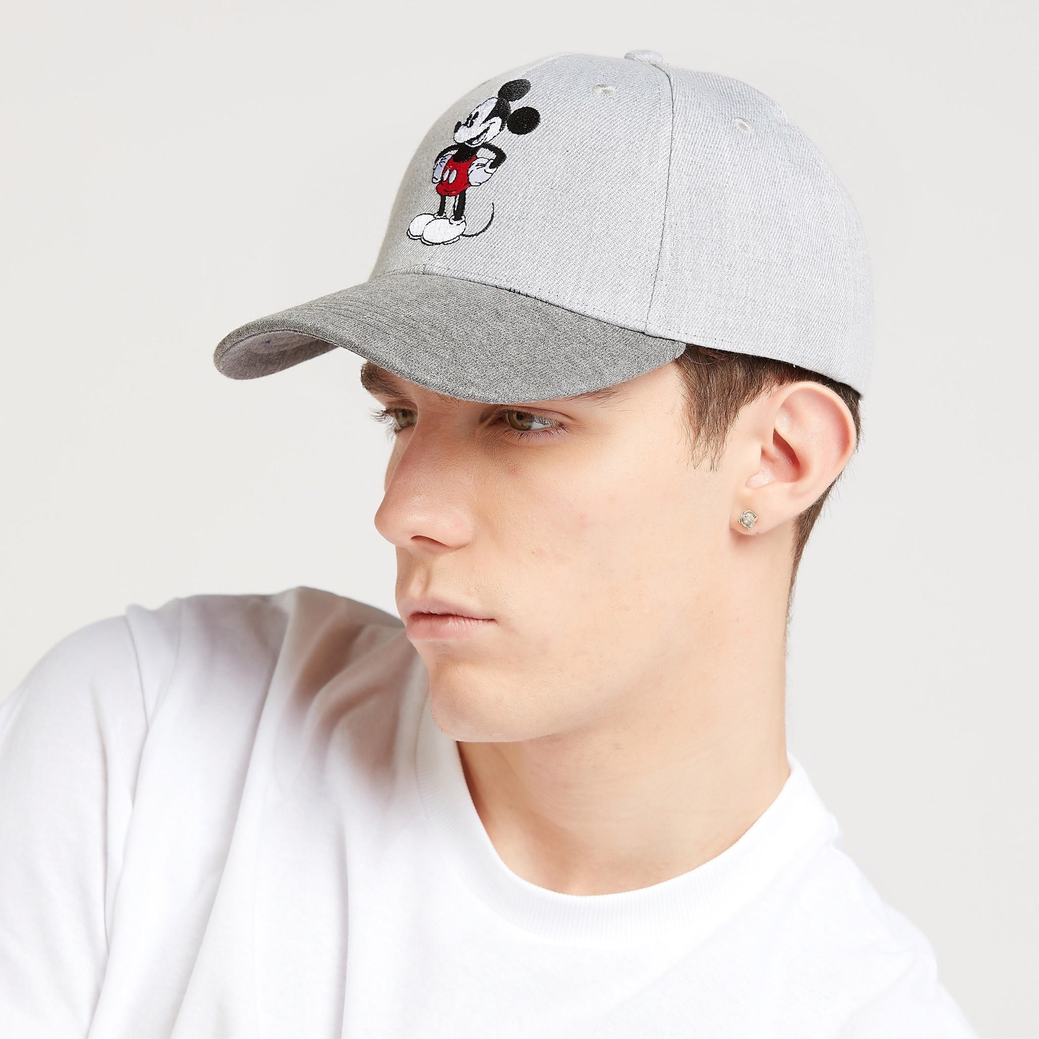 Mickey Mouse Embroidered Cap with Snap Closure-men-caps-image-2