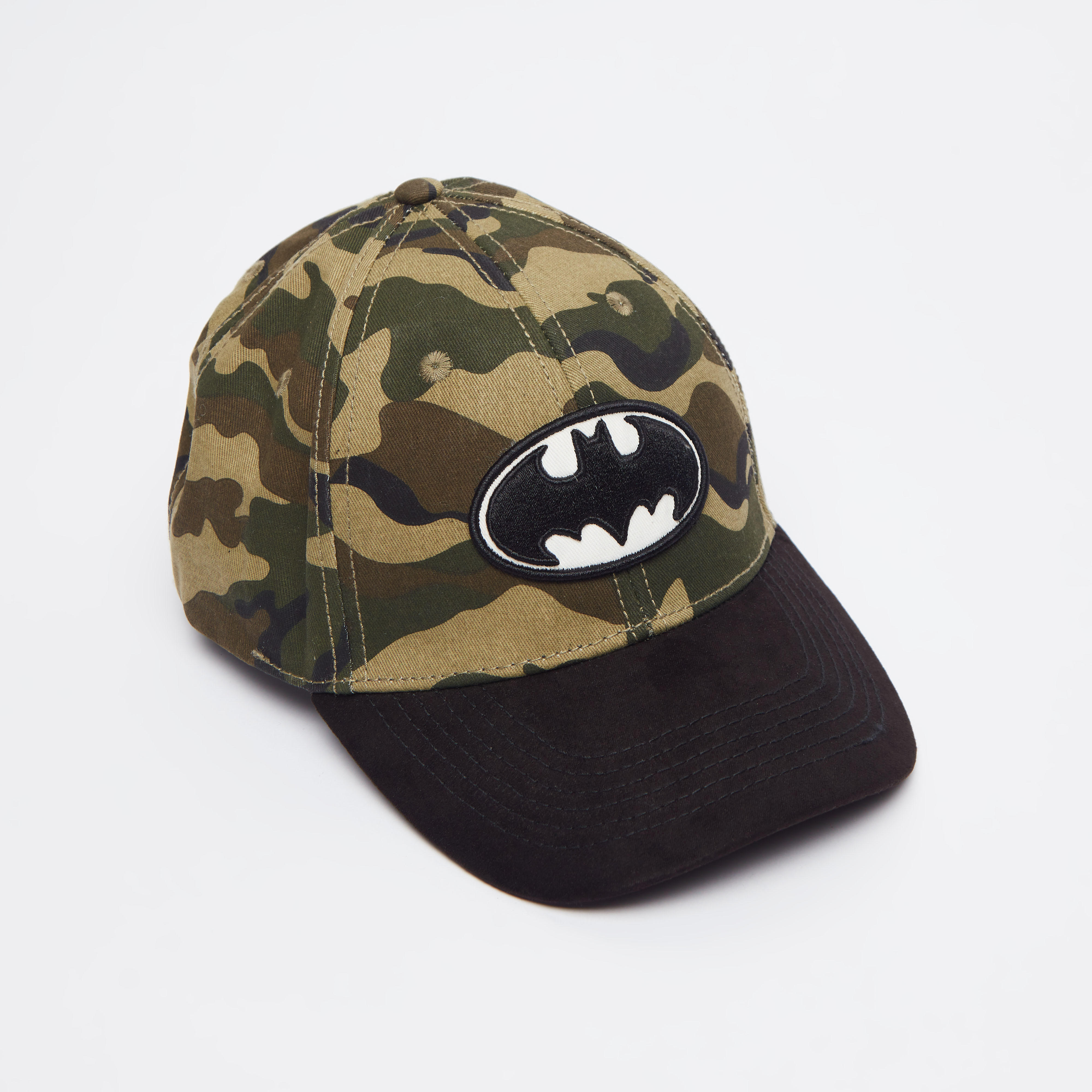 Batman Applique Detail Cap with Plate Buckle Closure-men-caps-image-1