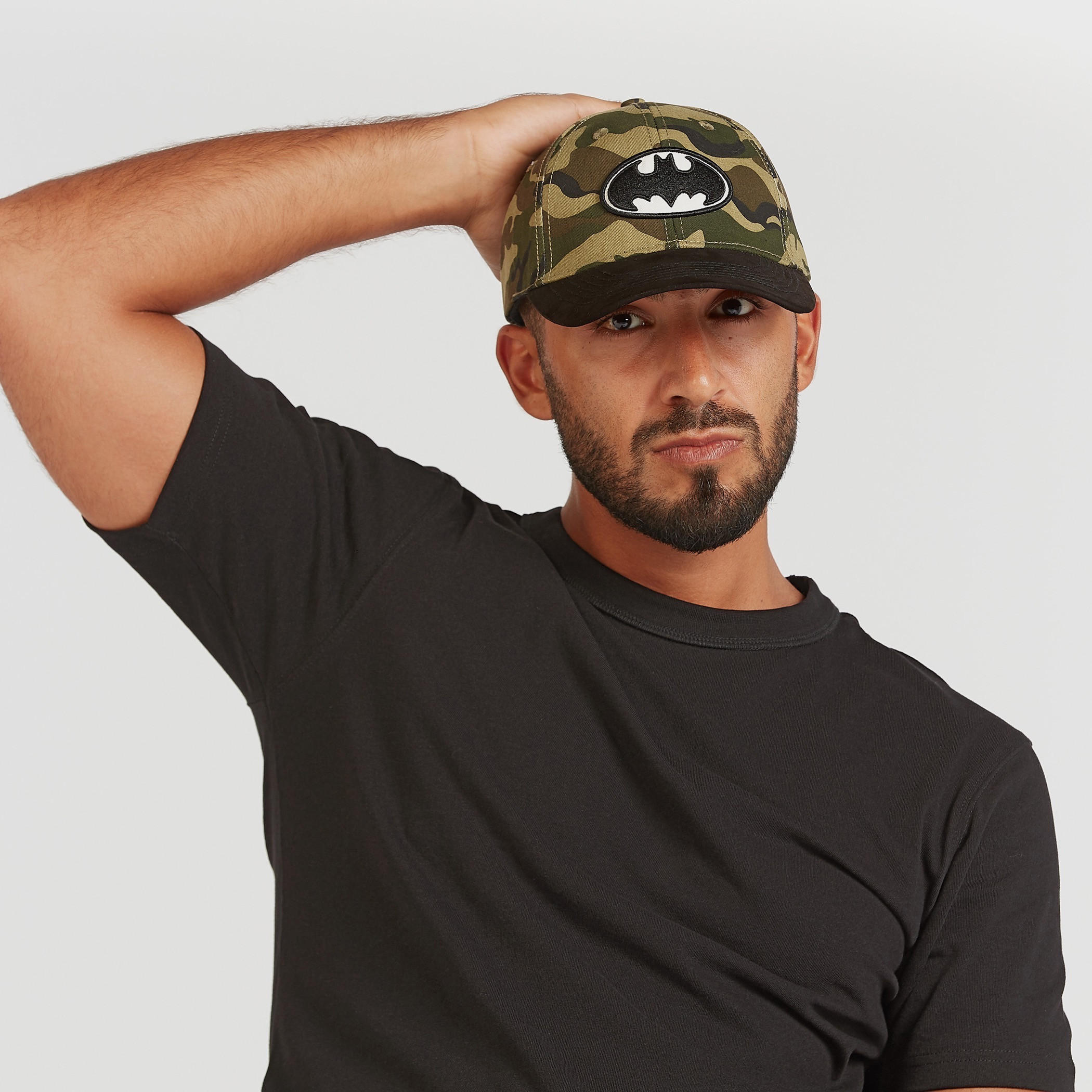Batman Applique Detail Cap with Plate Buckle Closure-men-caps-image-2