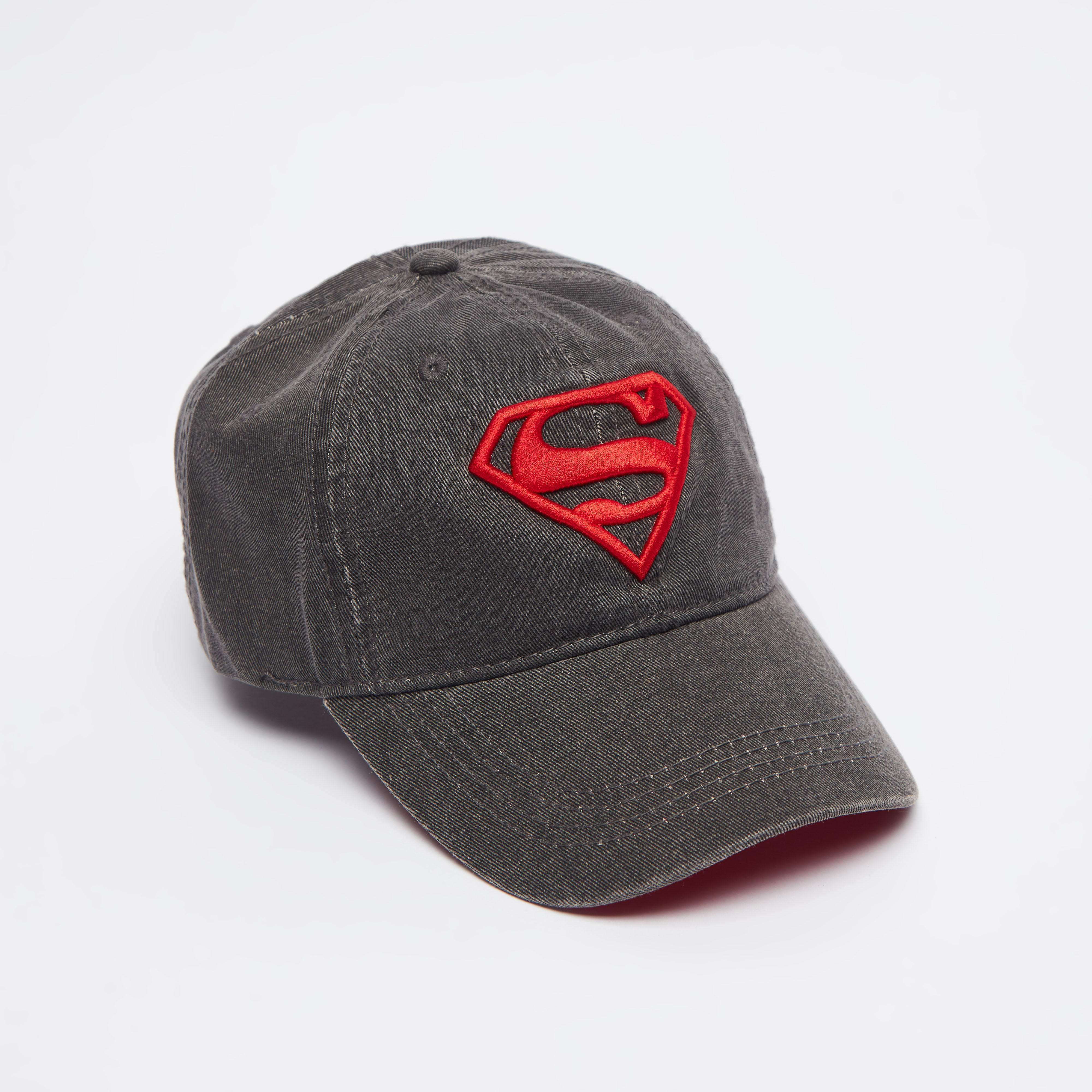 Superman Embroidered Cap with Plate Buckle Closure-men-caps-image-1