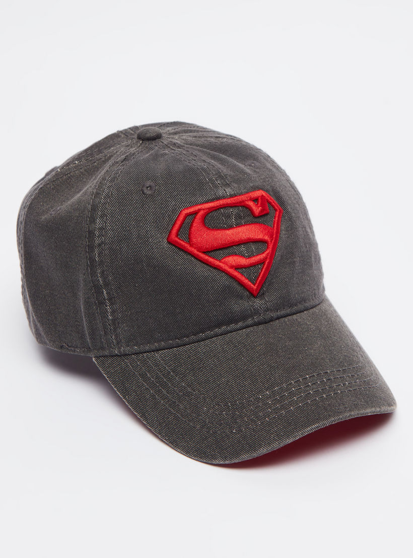 Superman Embroidered Cap with Plate Buckle Closure-men-caps-image-1