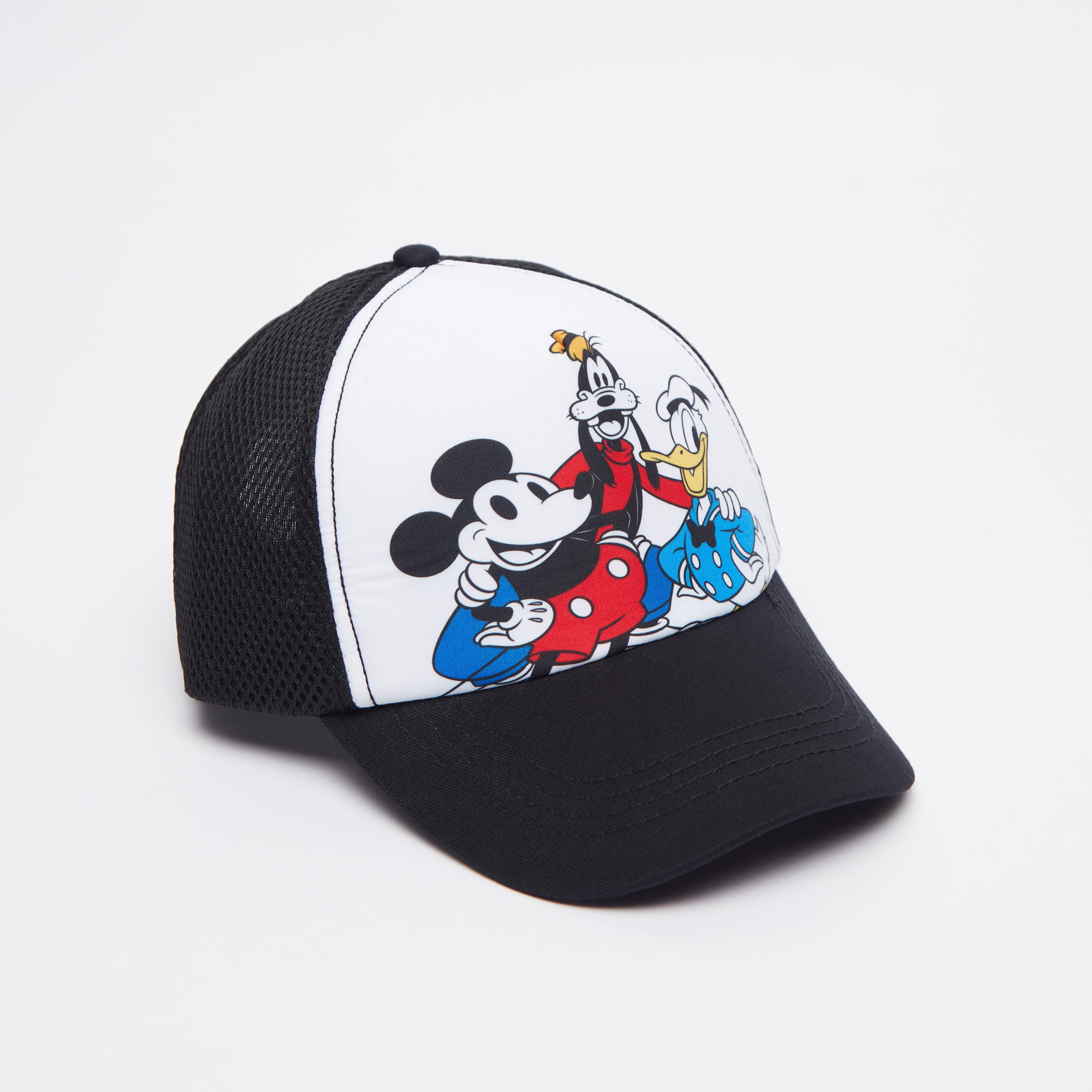 Mickey Mouse and Friends Print Cap with Snap Closure-men-caps-image-1