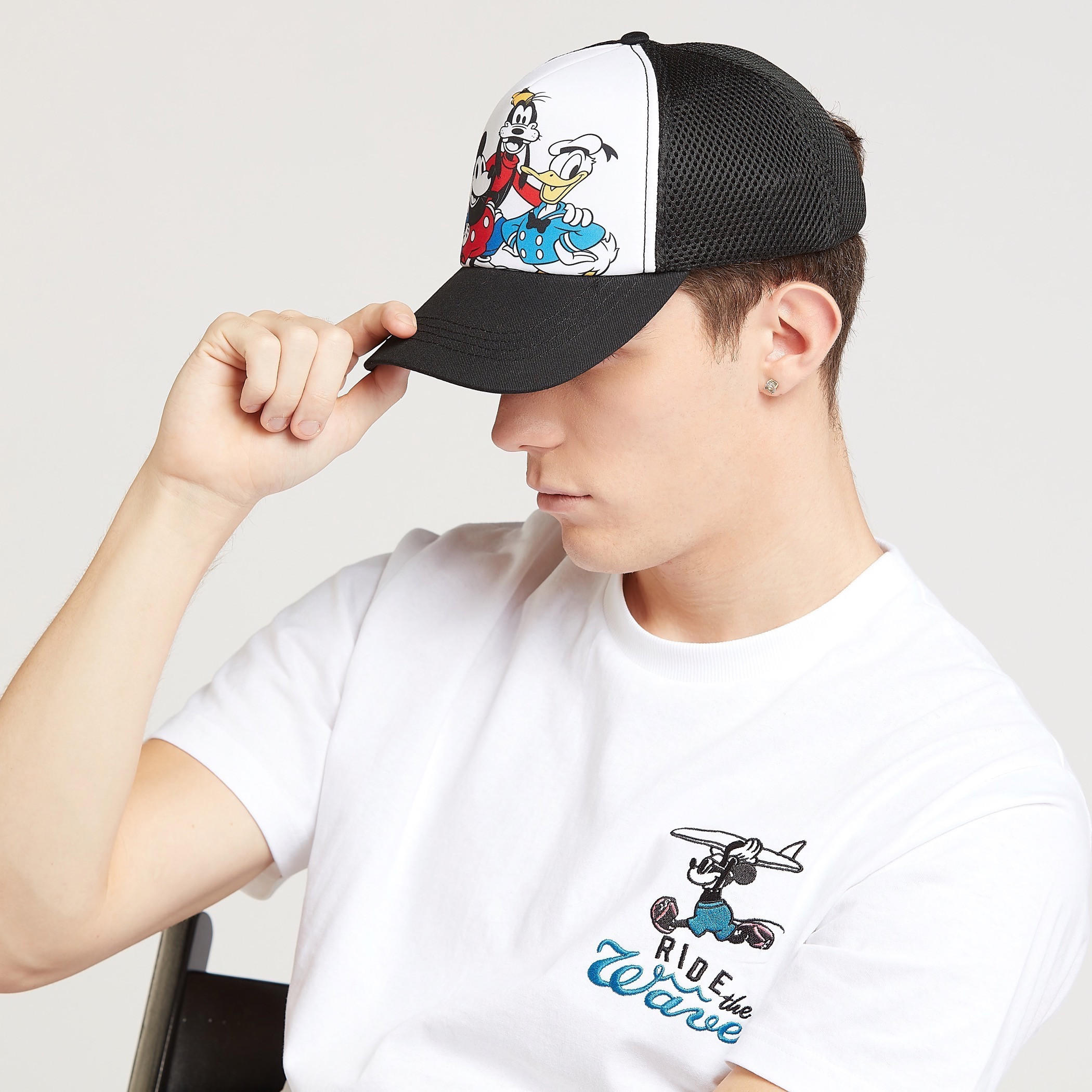 Mickey Mouse and Friends Print Cap with Snap Closure-men-caps-image-2
