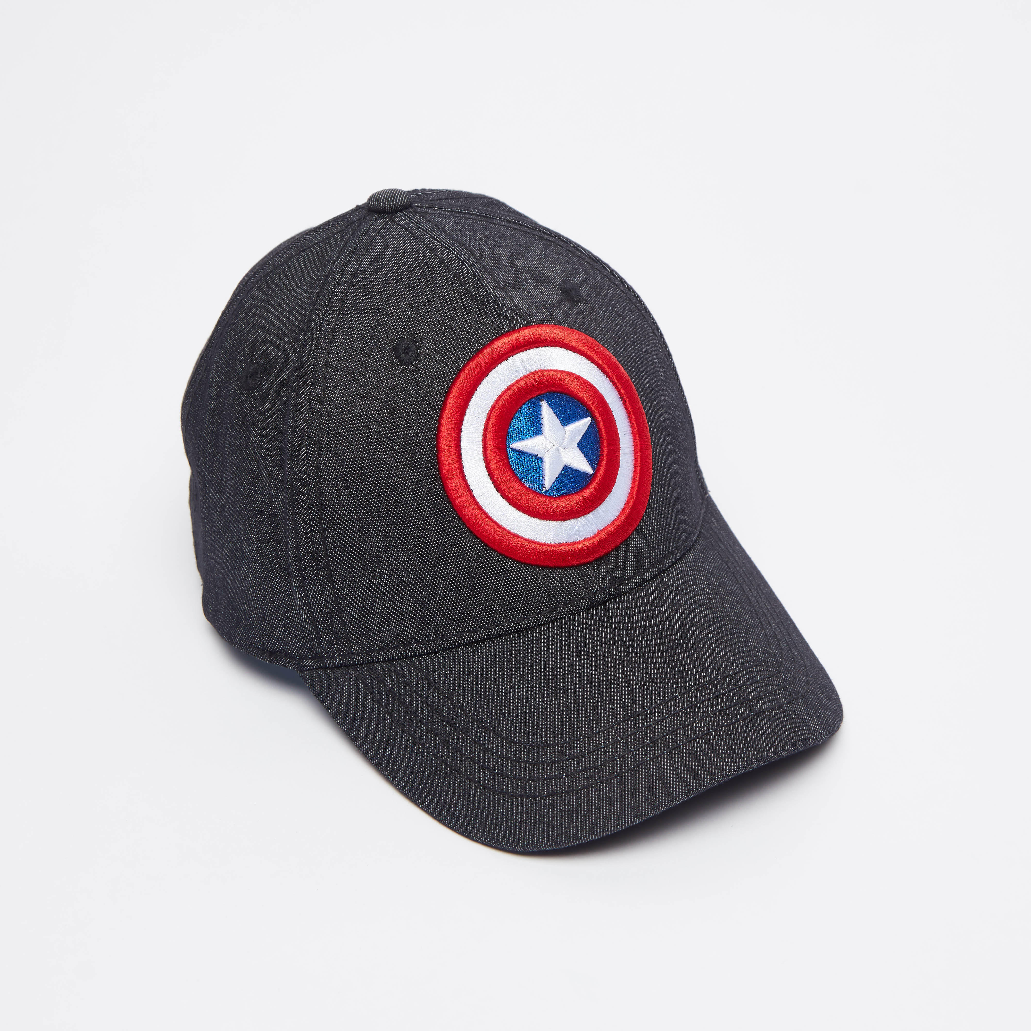 Captain America Embroidered Cap with Plate Buckle Closure-men-caps-image-1