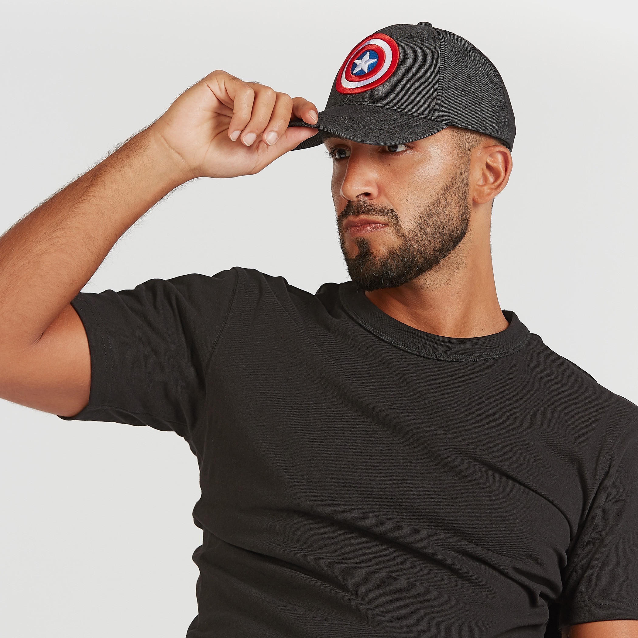 Captain America Embroidered Cap with Plate Buckle Closure-men-caps-image-2