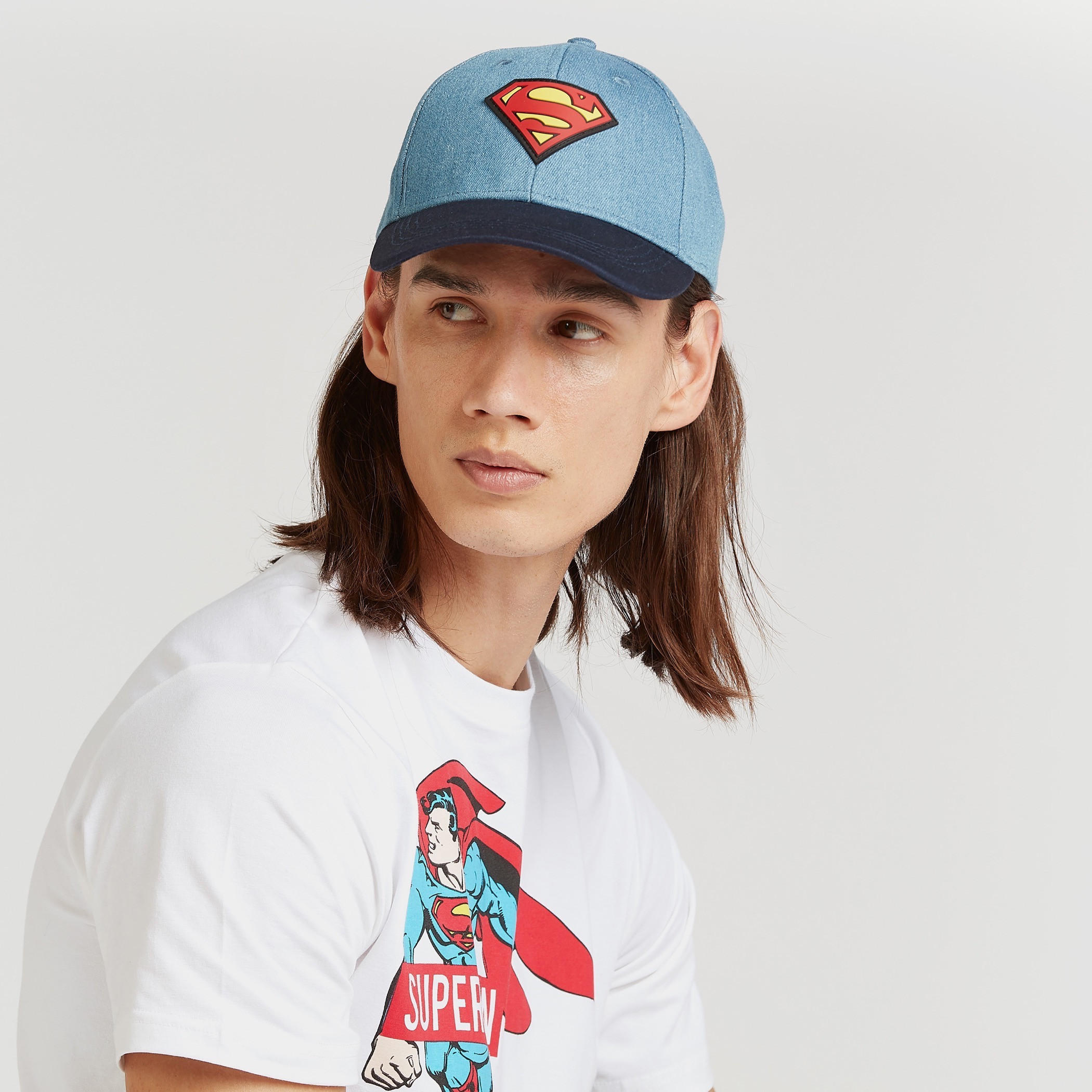 Superman Applique Cap with Snap Closure-men-caps-image-2
